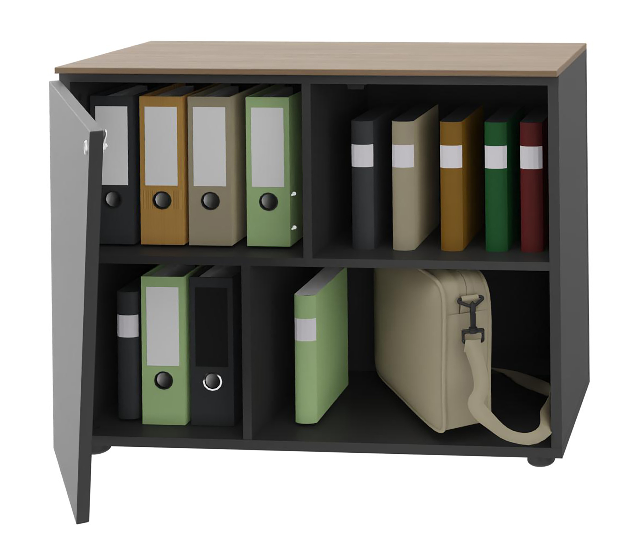 Armoire mélaminé Kheops - h. 76 x l. 90 cm - 1 tablette mélaminé - 1 porte battante