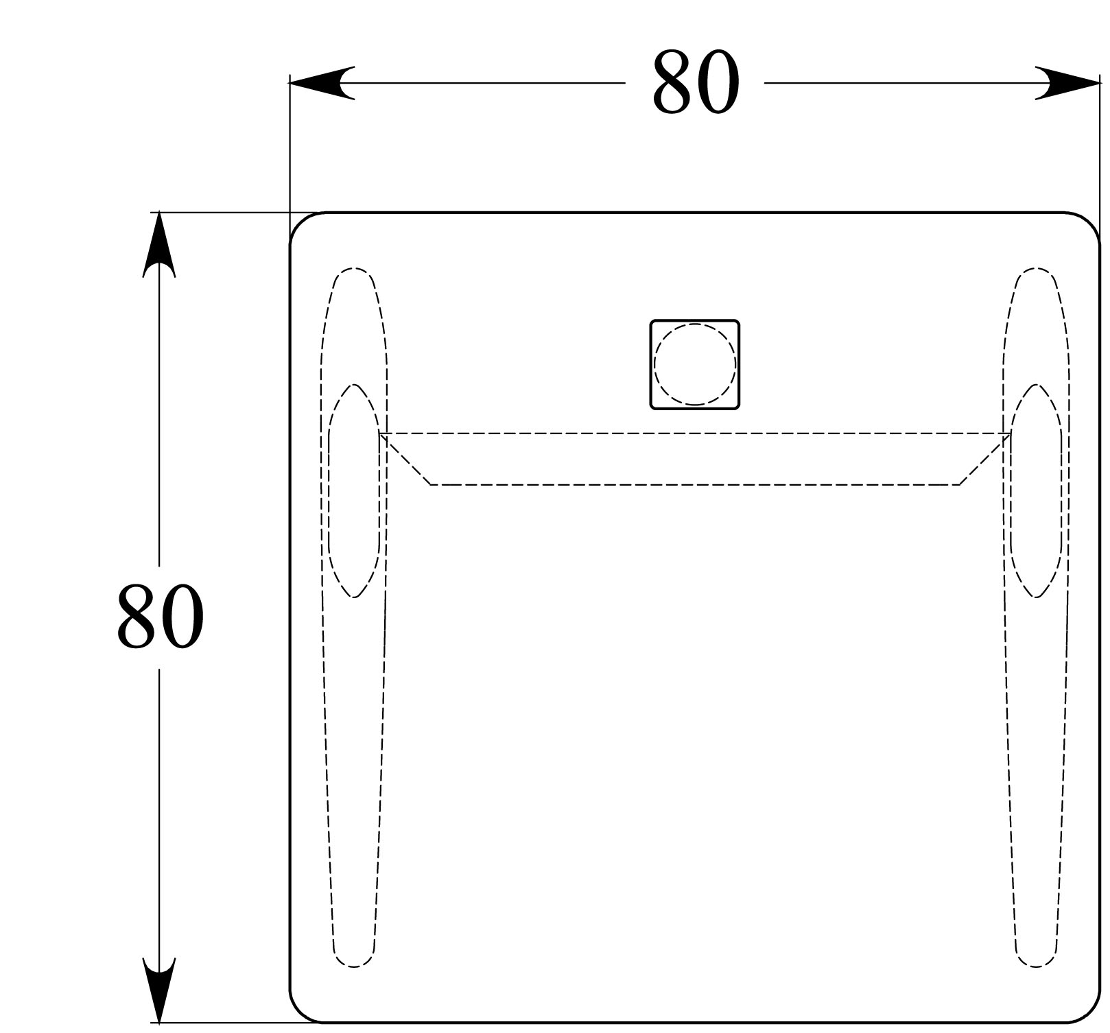 Bureau droit Corial - l. 80 x pr. 80 cm