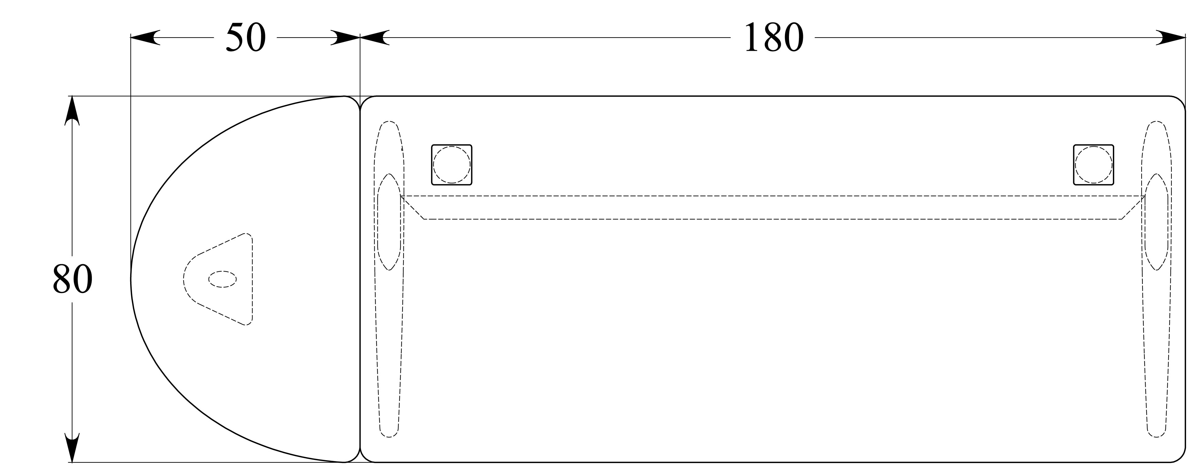 Bureau droit Corial - l. 180 x pr. 80 cm + convivialité demi-lune latérale