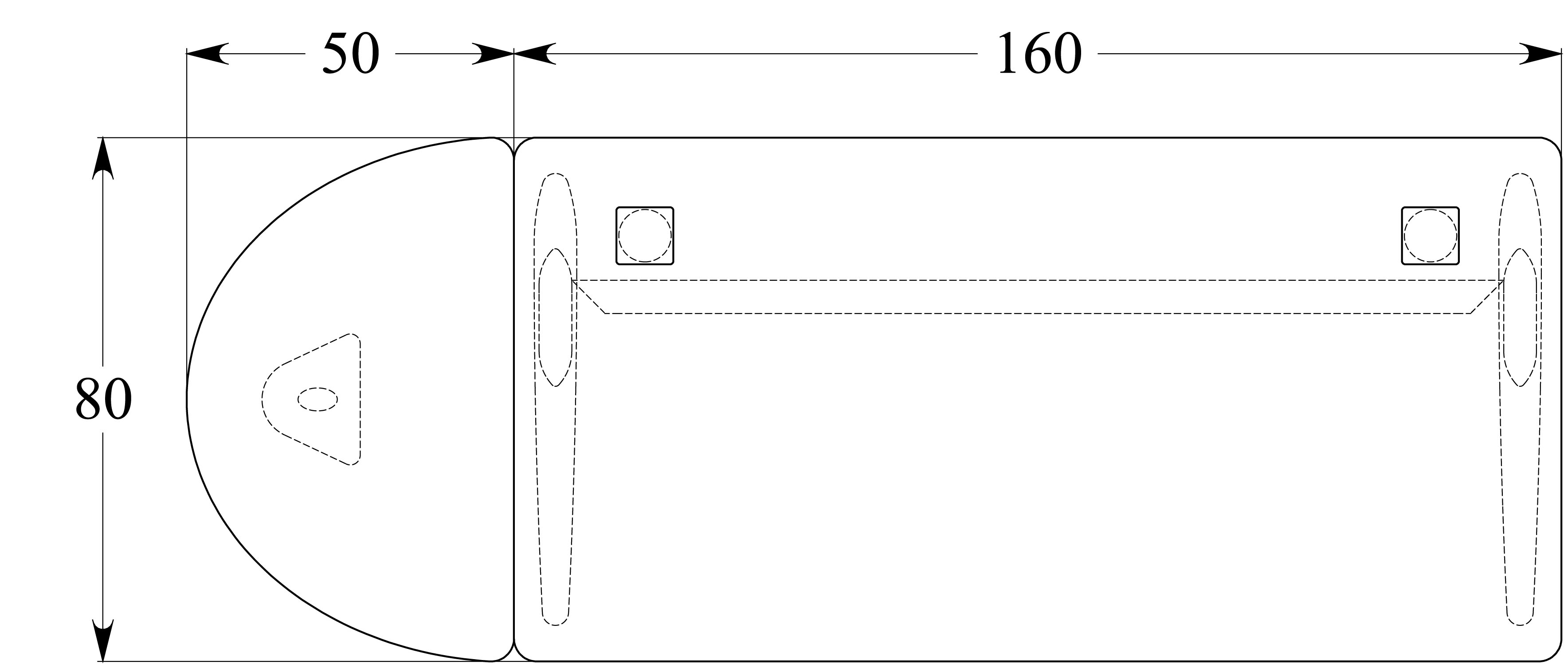 Bureau droit Corial - l. 160 x pr. 80 cm + convivialité demi-lune latérale