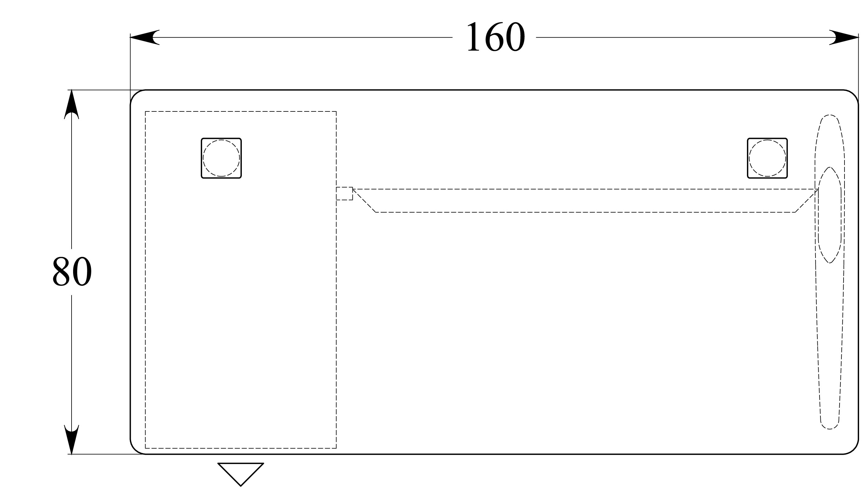 Bureau droit Corial - l. 160 x pr. 80 cm - avec caisson porteur
