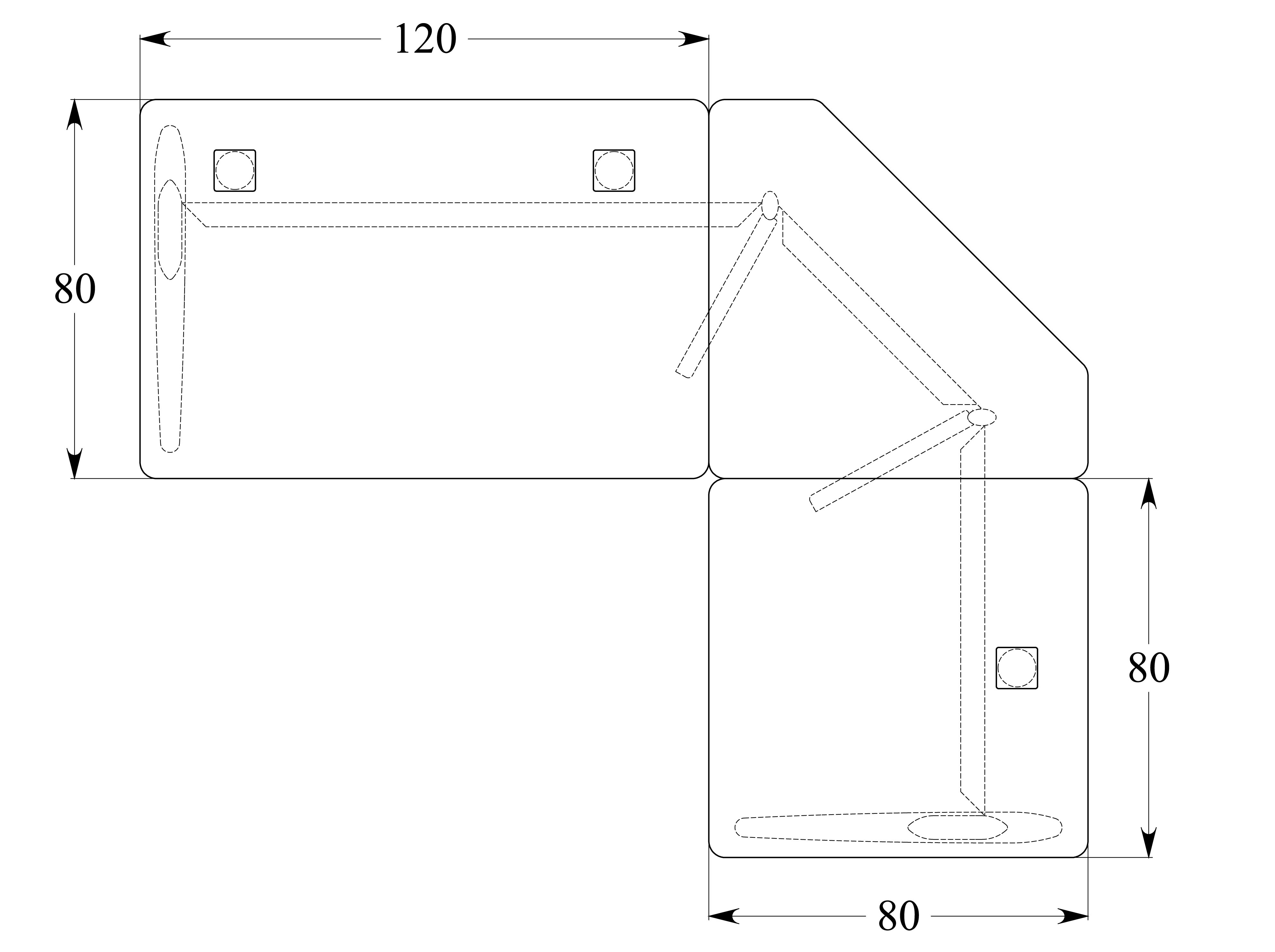 Bureau droit Corial - l. 120 x pr. 80 cm + angle 90° + retour l. 80 x pr. 80 cm