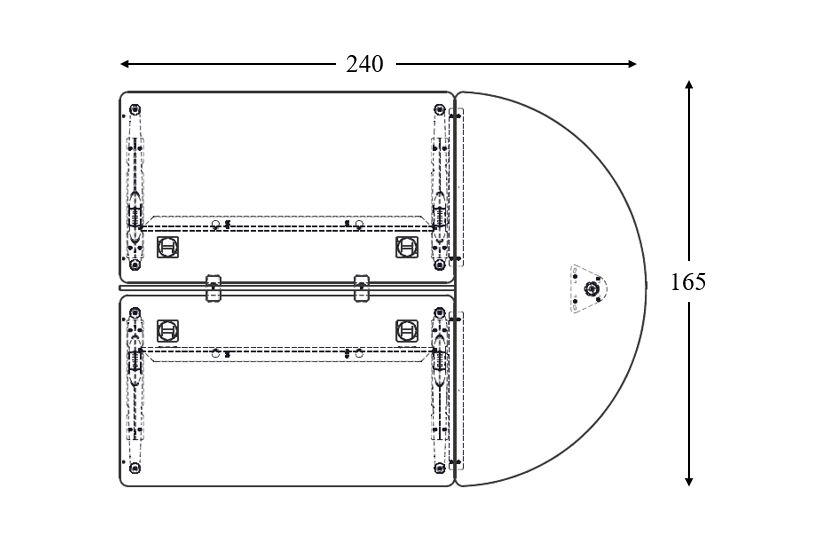 Ensemble 2 bureaux droits Corial - l. 160 x pr. 80 cm + convivialité demi-lune latérale + écran de séparation