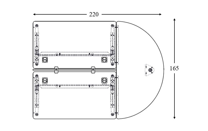 Ensemble 2 bureaux droits Corial - l. 140 x pr. 80 cm + convivialité demi-lune latérale + écran de séparation