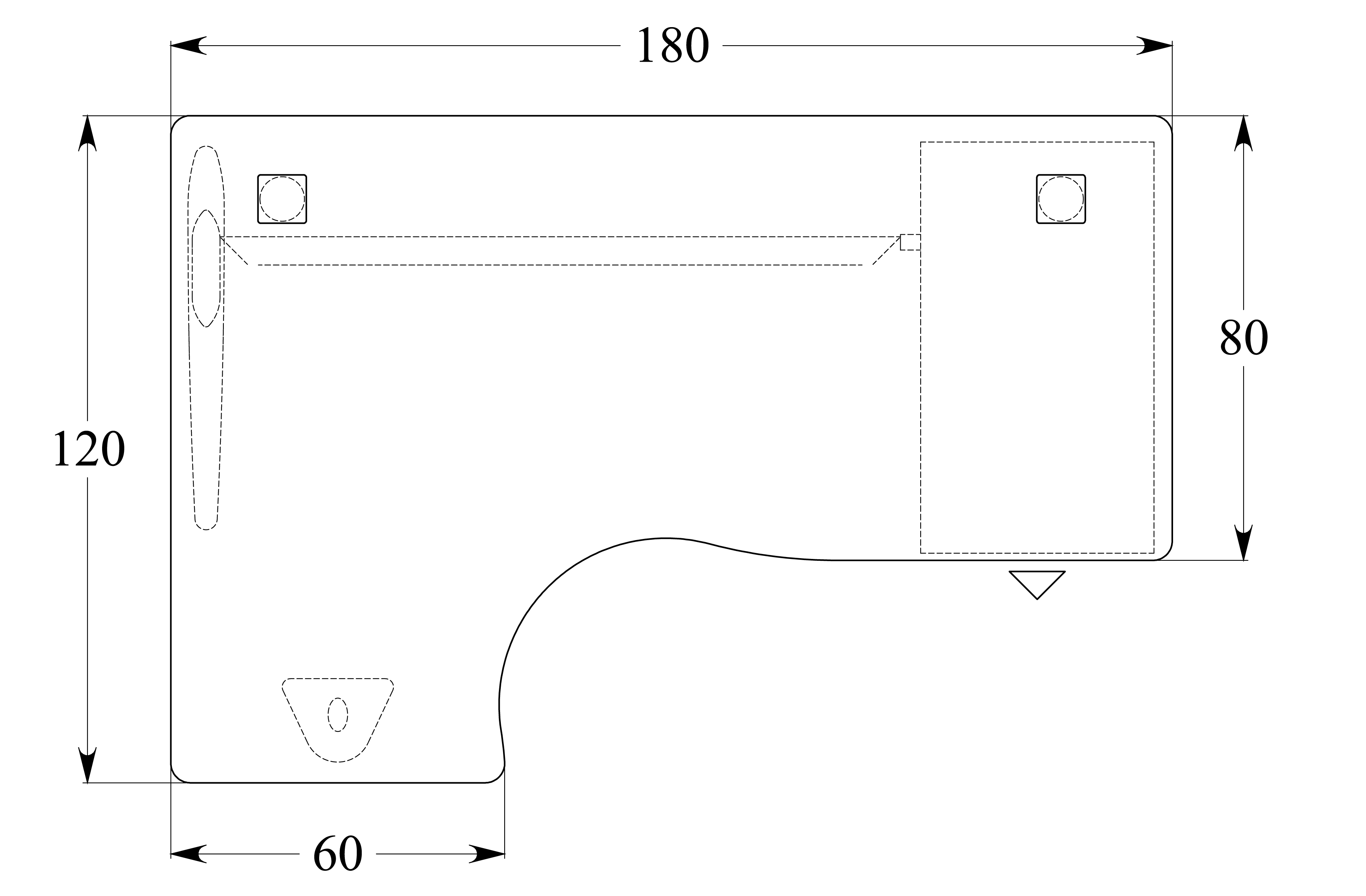 Bureau compact 90° asymétrique Corial - l. 180 x l. 120 x pr. 80-60 cm - avec caisson porteur
