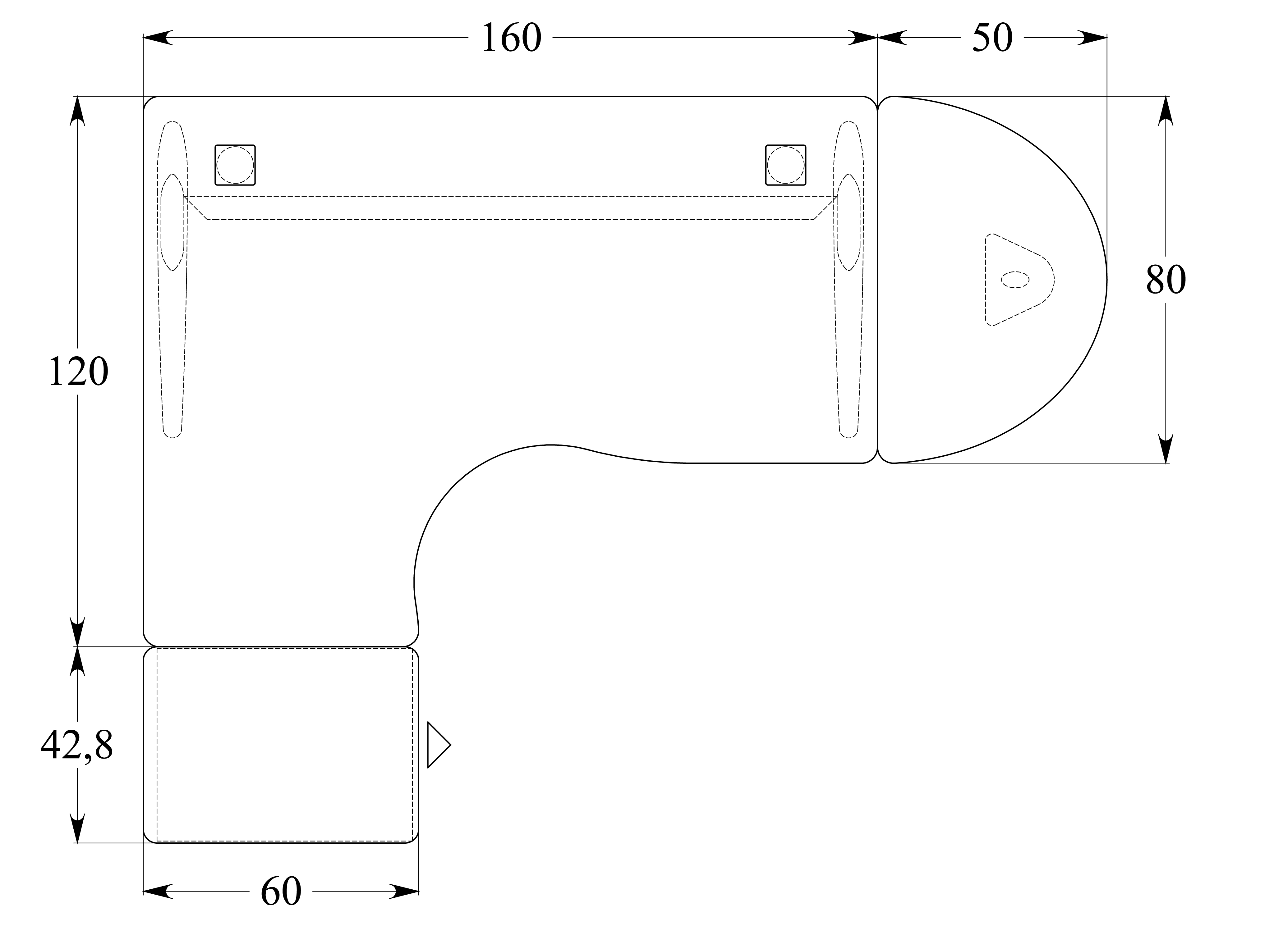 Bureau compact 90° asymétrique Corial - l. 160 x l. 120 x pr 80-60 cm + convivialité demi-lune + caisson h. bureau retour