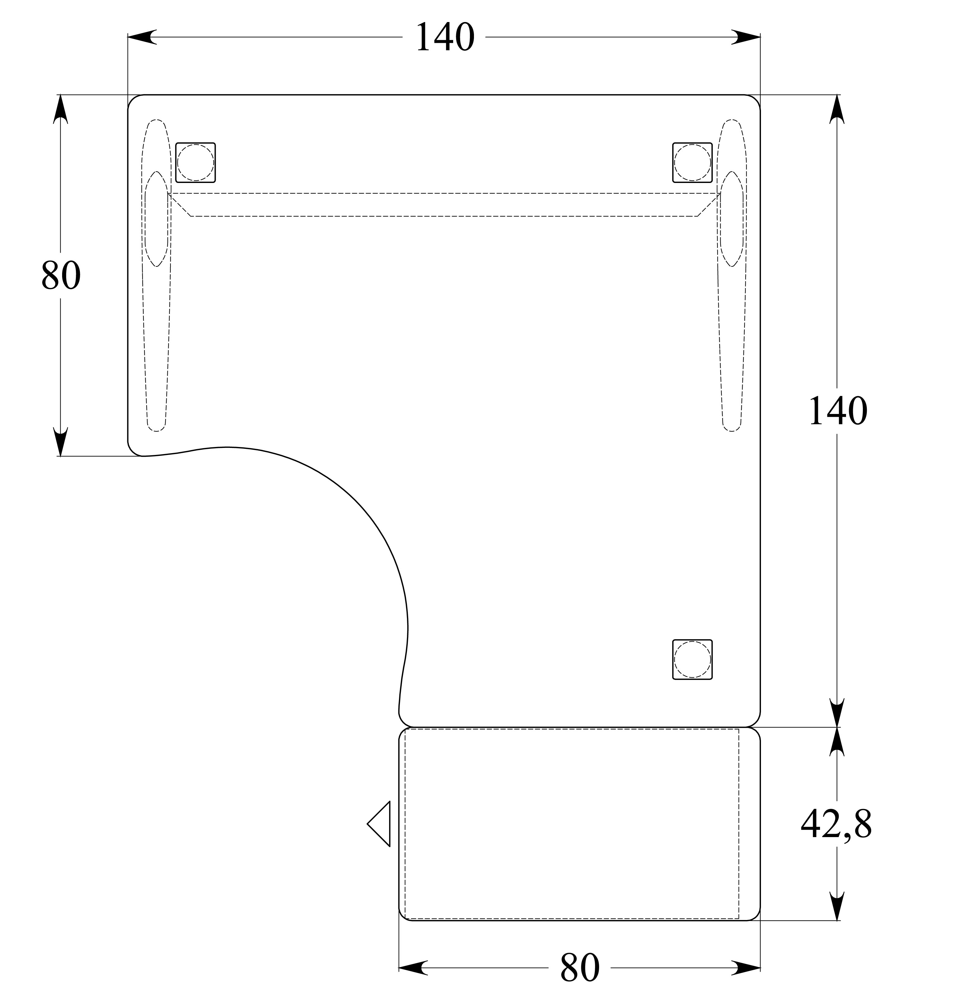 Bureau compact 90° symétrique Corial - l. 140 x pr. 80 cm + caisson hauteur bureau