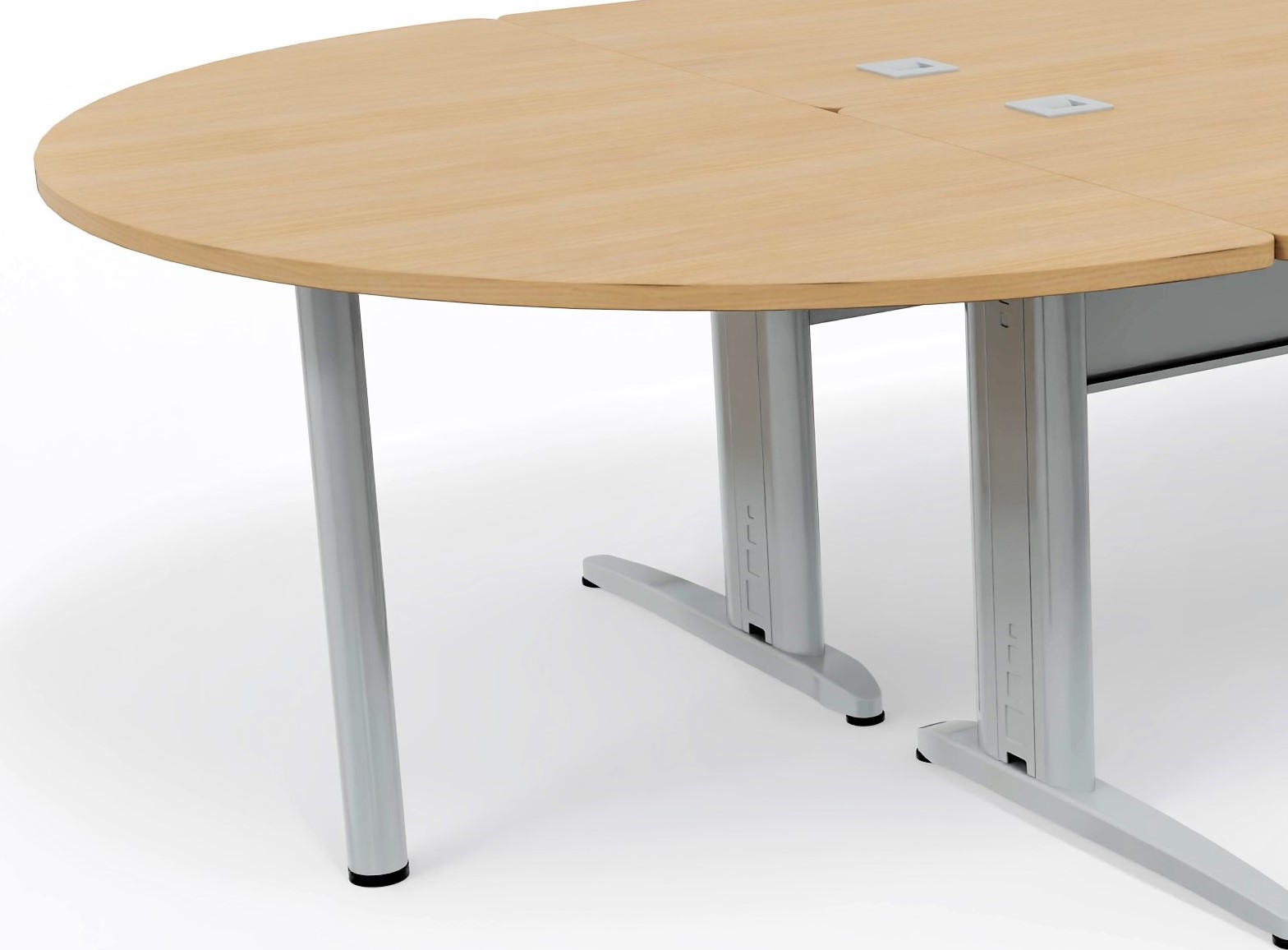 Convivialité demi-lune Corial - l. 160 ou 165 x pr. 80 cm - pour 2 bureaux pr. 80 cm