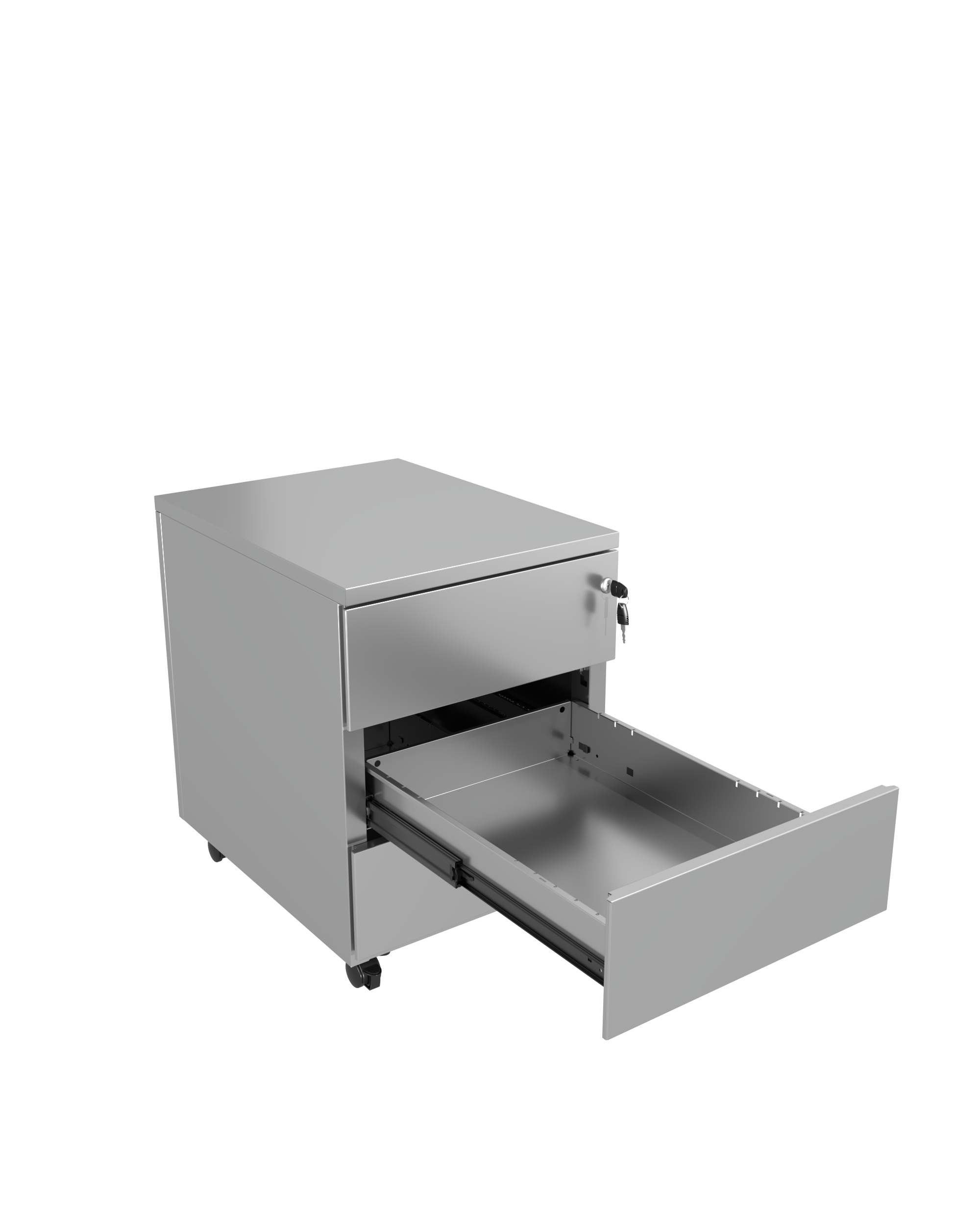 Caisson mobile métallique Corial - 3 tiroirs plats