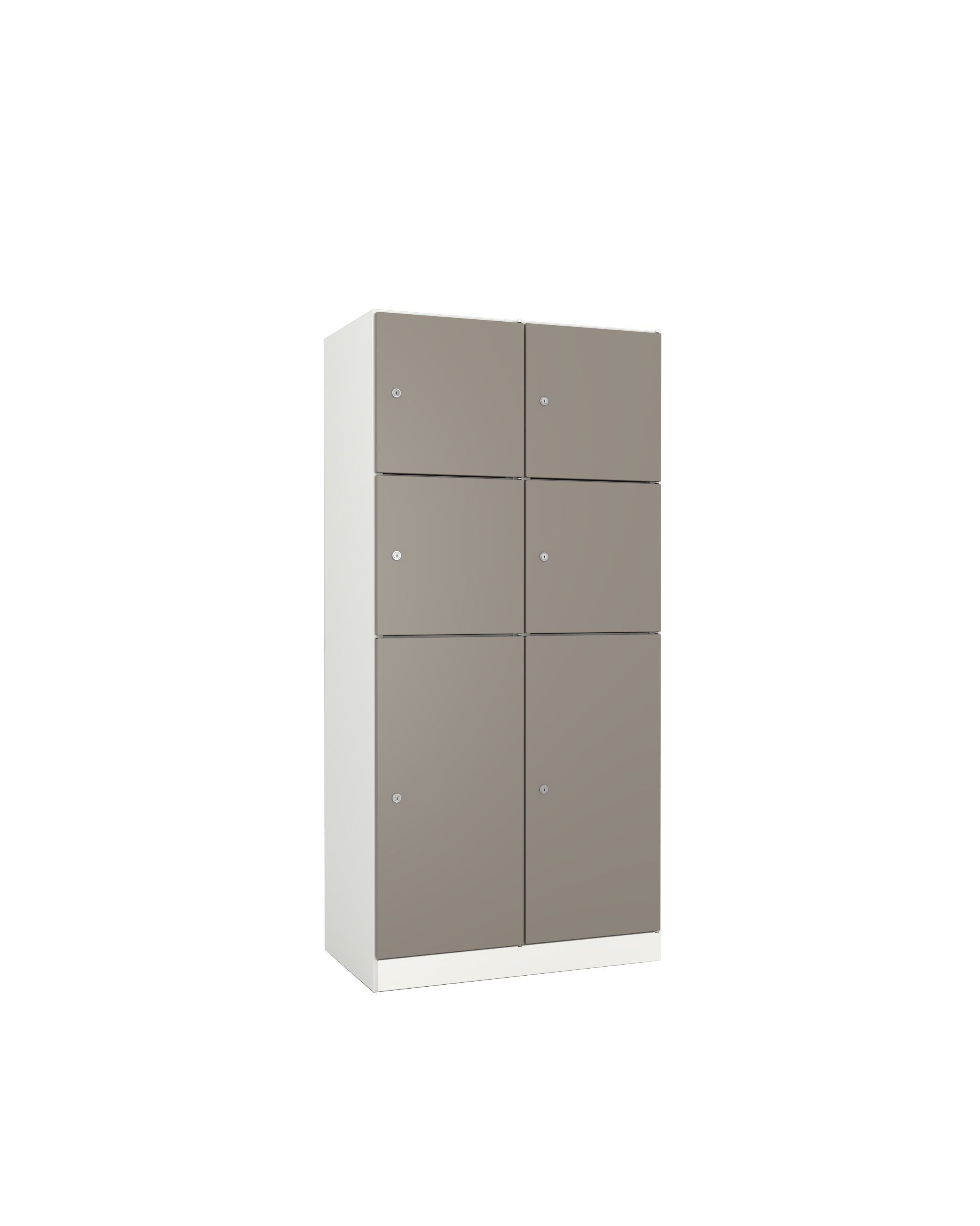 Meuble de rangement métallique Corial - 6 casiers fermeture à clé - clé passe partout non fournie