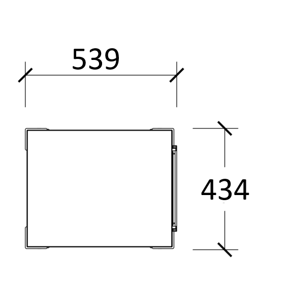 Desserte de rangement mobile Fliptop Twin - mélaminé - 72 x 54 cm - rideau nickel NI