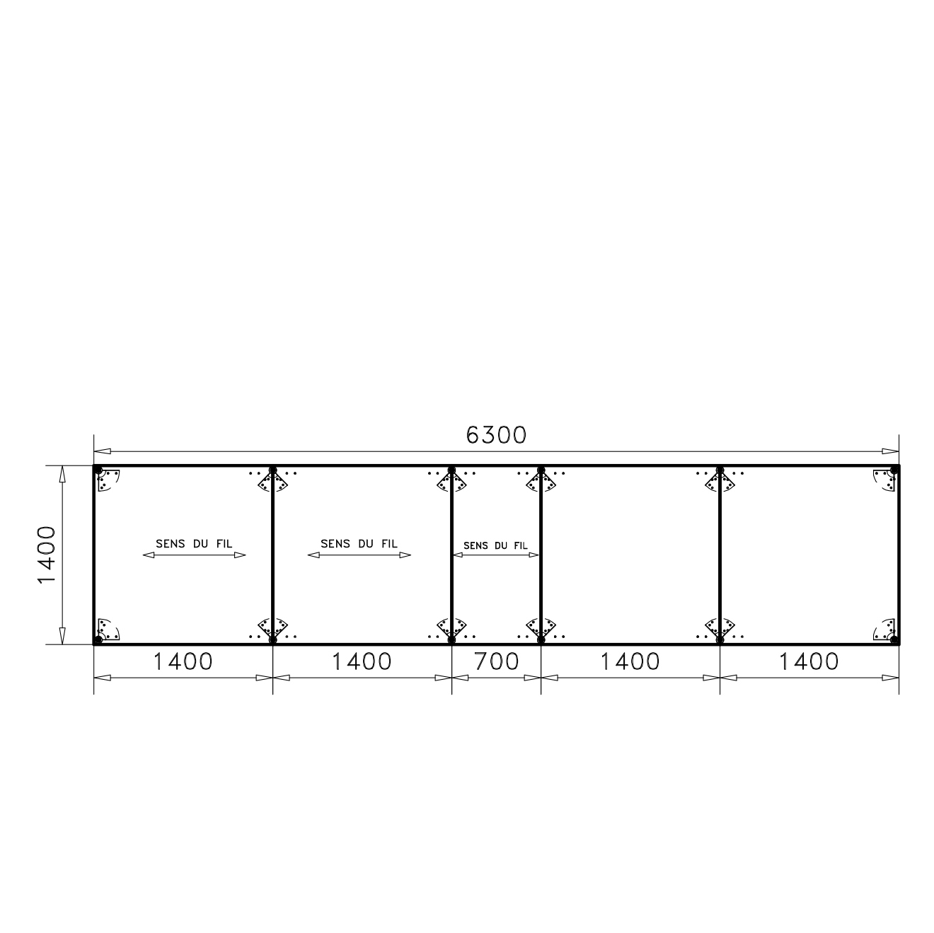 Table de réunion rectangulaire 22 places Alliance - 630 x 140 cm - piétement chrome - plateau mélaminé