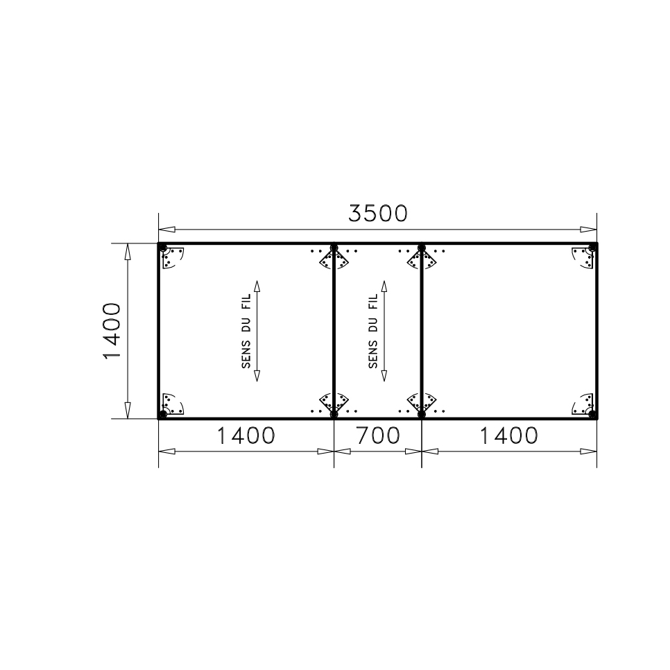 Table de réunion rectangulaire 14 places Alliance - 350 x 140 cm - piétement chrome - plateau ébénisterie
