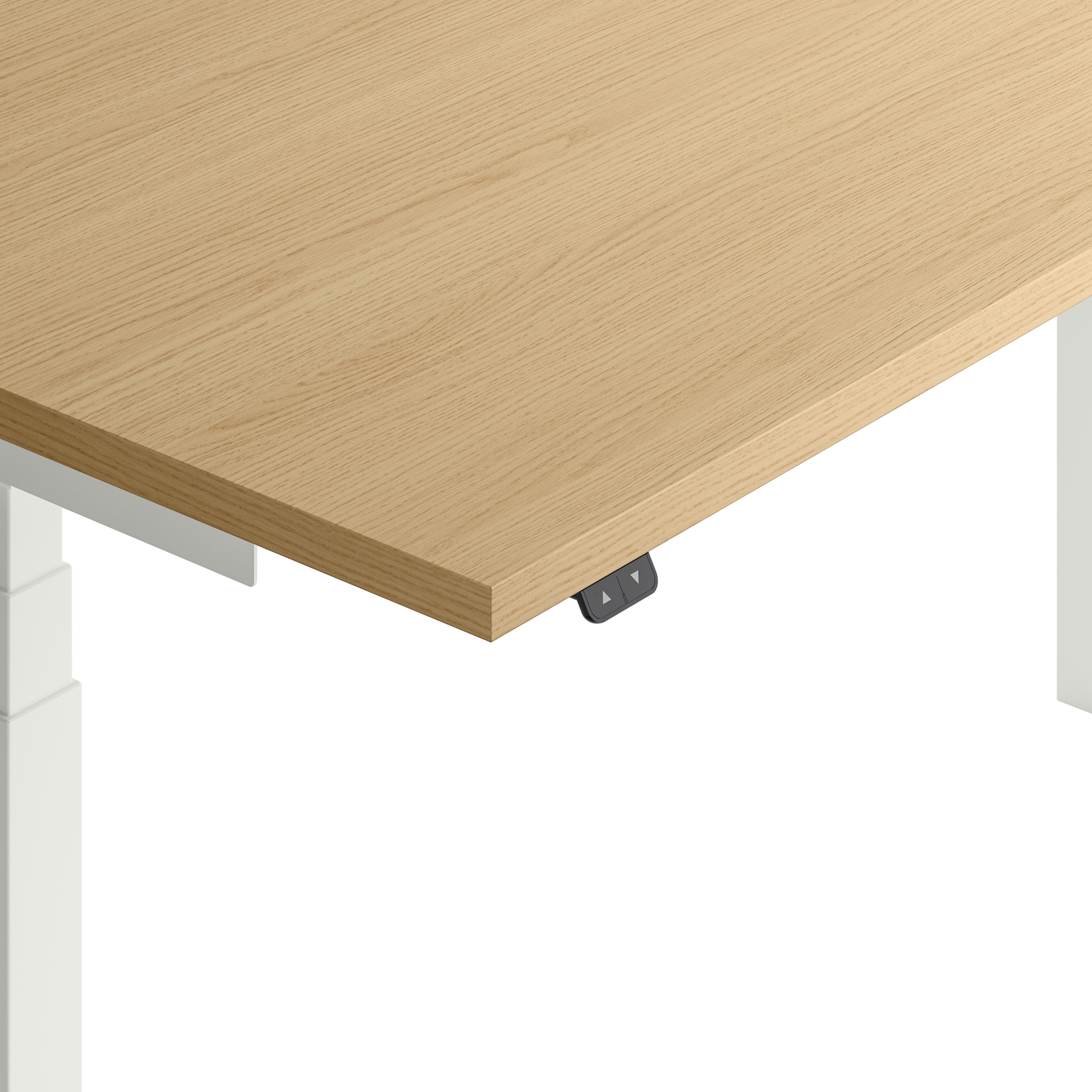 Bureau droit Ergo Up - l. 140 x pr. 80 cm - avec 2 obturateurs - réglage en hauteur électrique