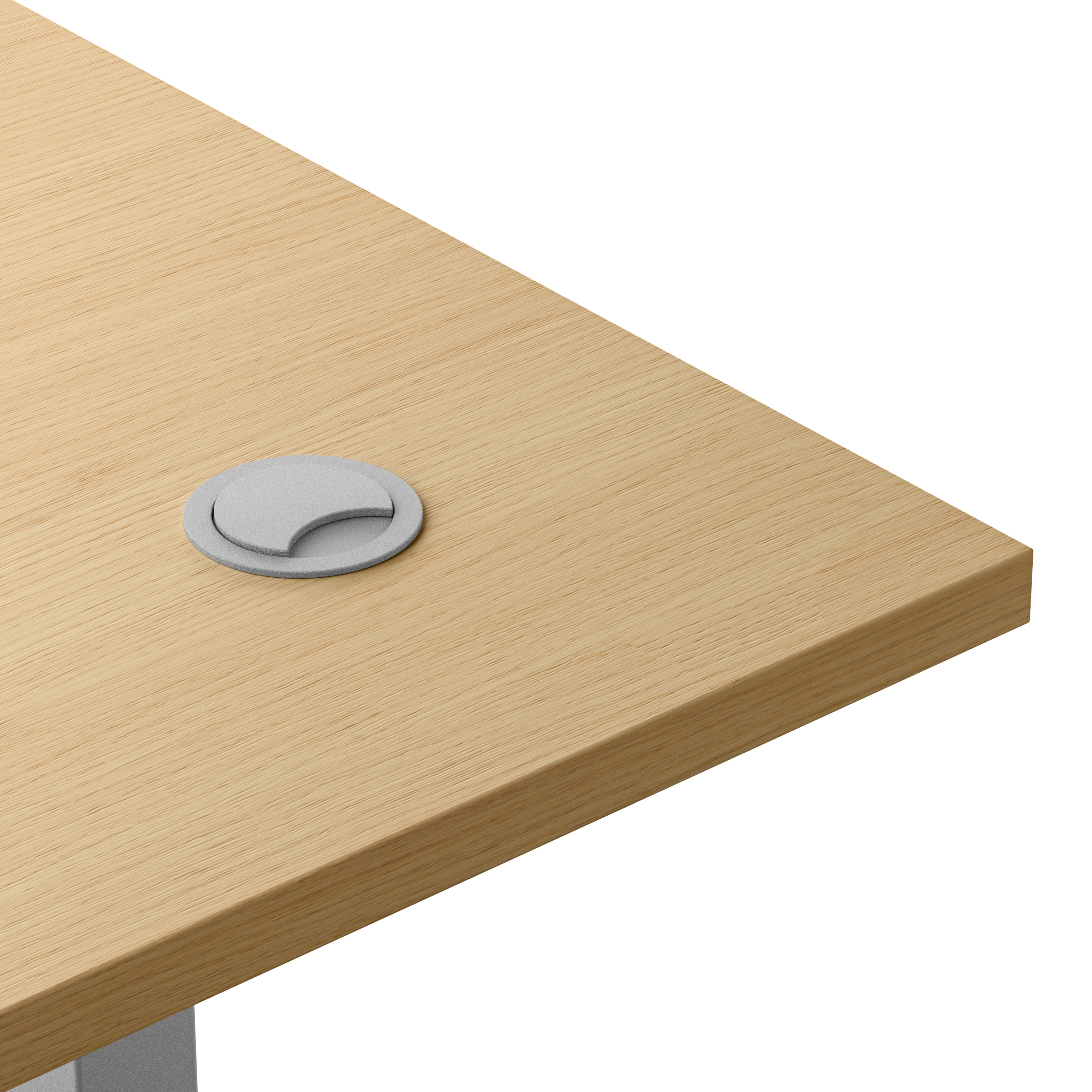 Bureau droit Ergo Up - l. 140 x pr. 80 cm - avec 2 obturateurs - réglage en hauteur électrique