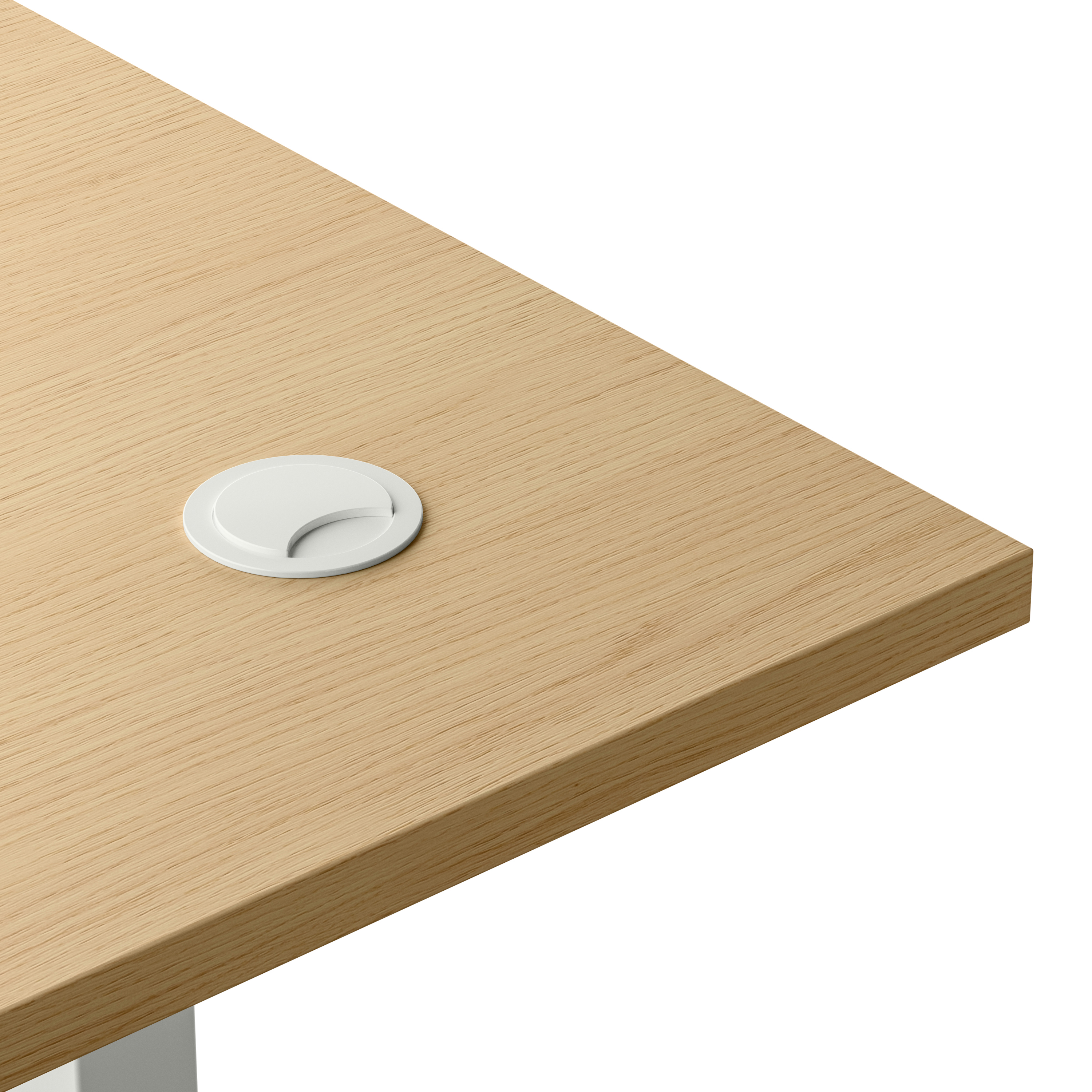 Bureau droit Ergo Up - l. 140 x pr. 80 cm - avec 2 obturateurs - réglage en hauteur électrique