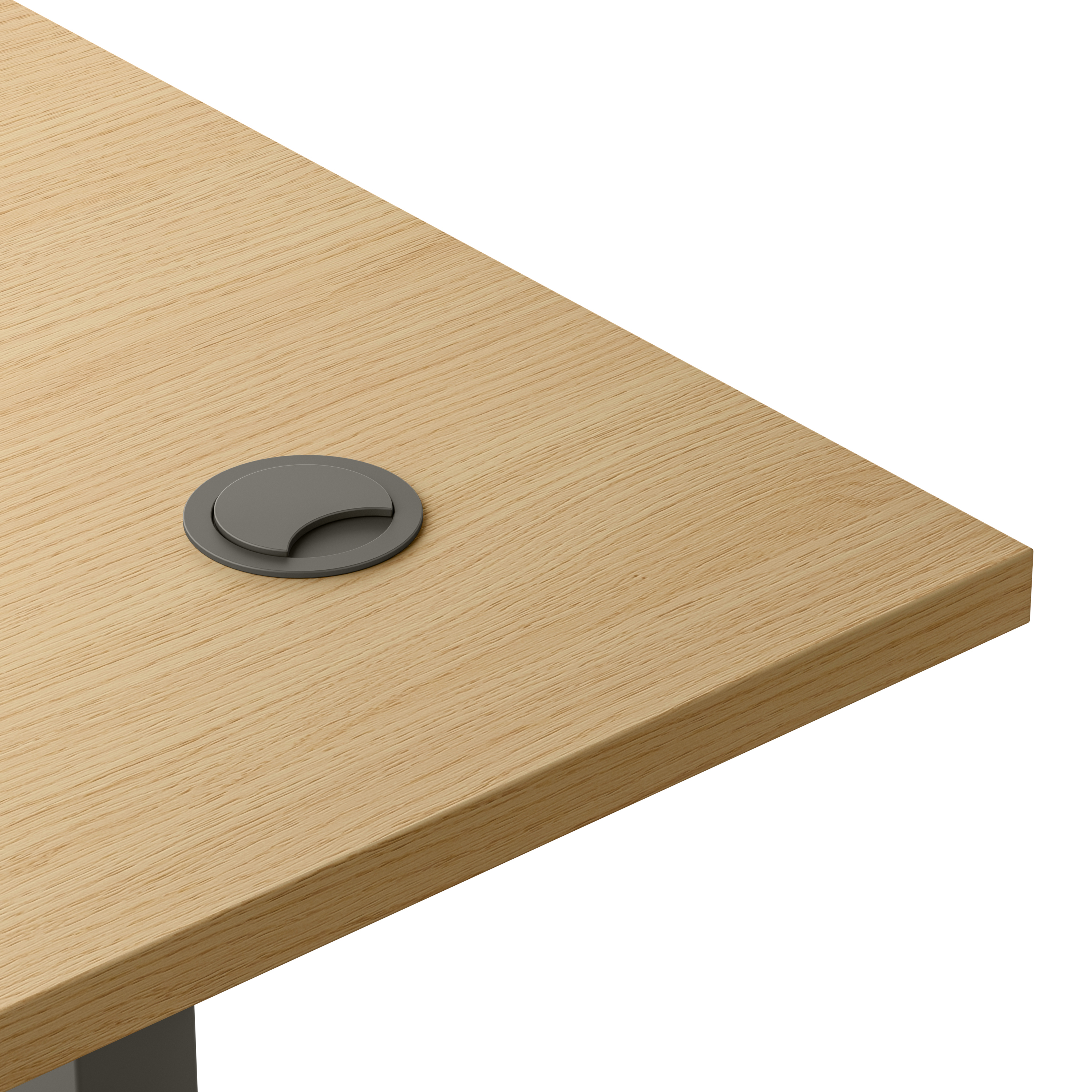 Bureau droit Ergo Up - l. 140 x pr. 80 cm - avec 2 obturateurs - réglage en hauteur électrique