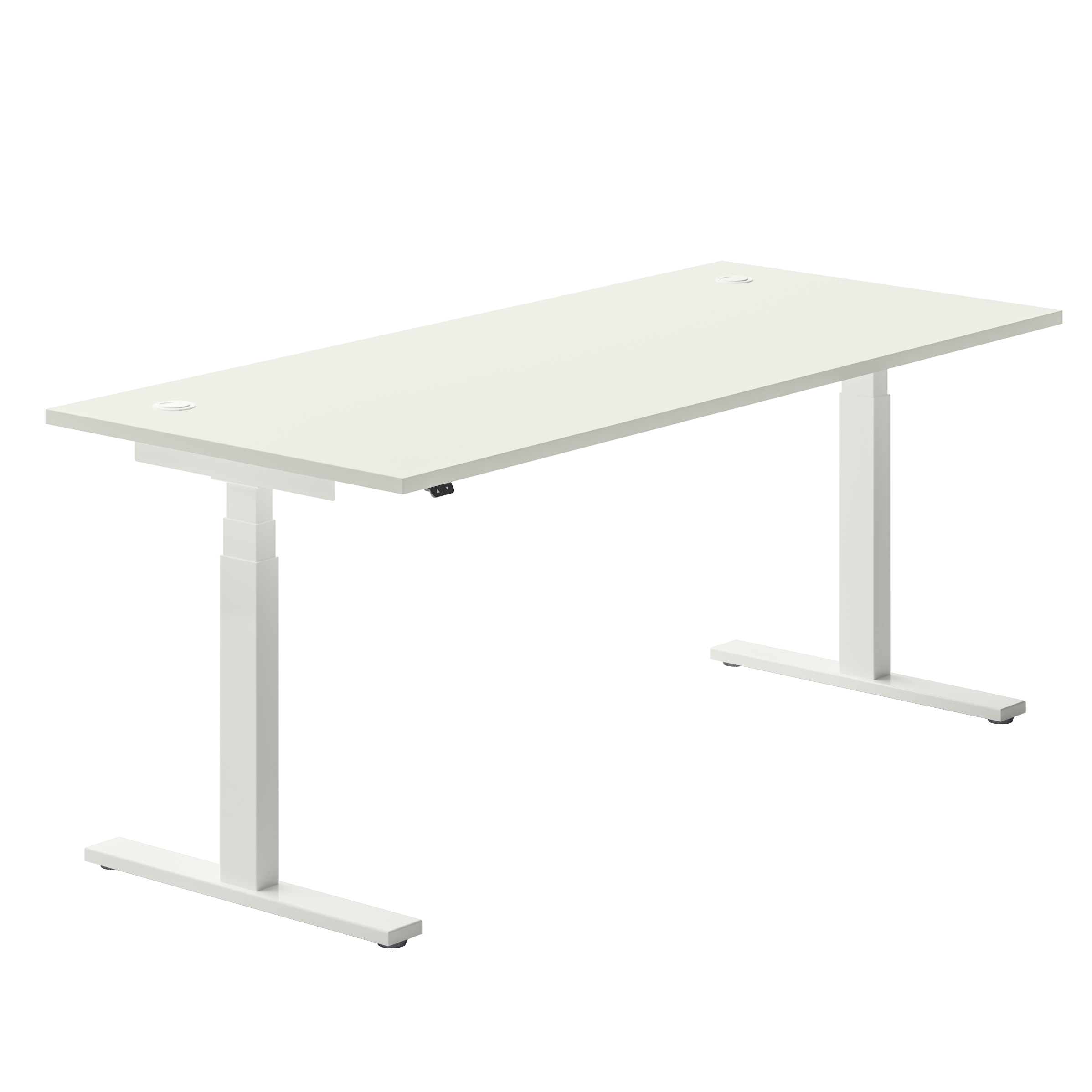 Bureau droit Ergo Up - l. 180 x pr. 80 cm - avec 2 obturateurs - réglage en hauteur électrique