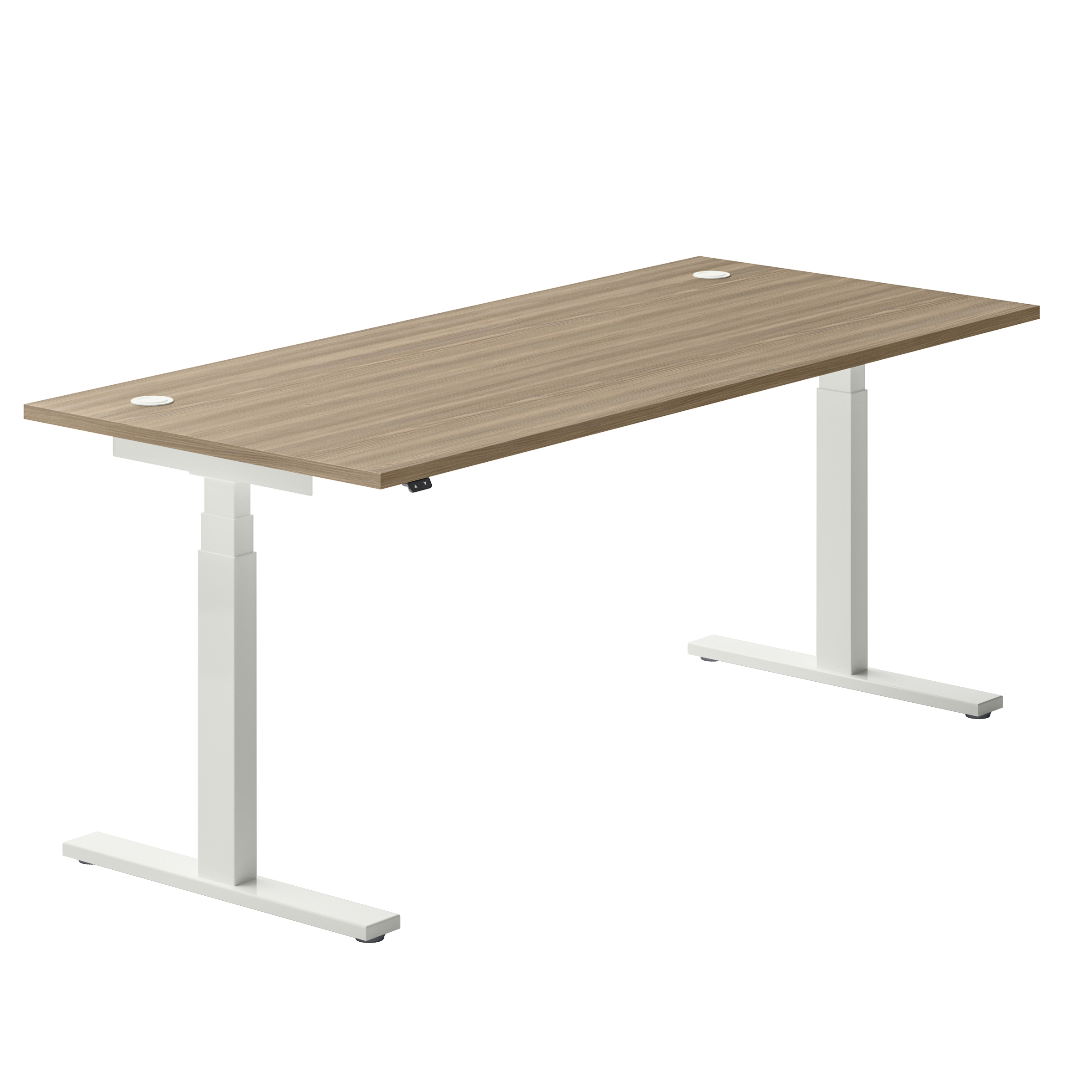 Bureau droit Ergo Up - l. 180 x pr. 80 cm - avec 2 obturateurs - réglage en hauteur électrique