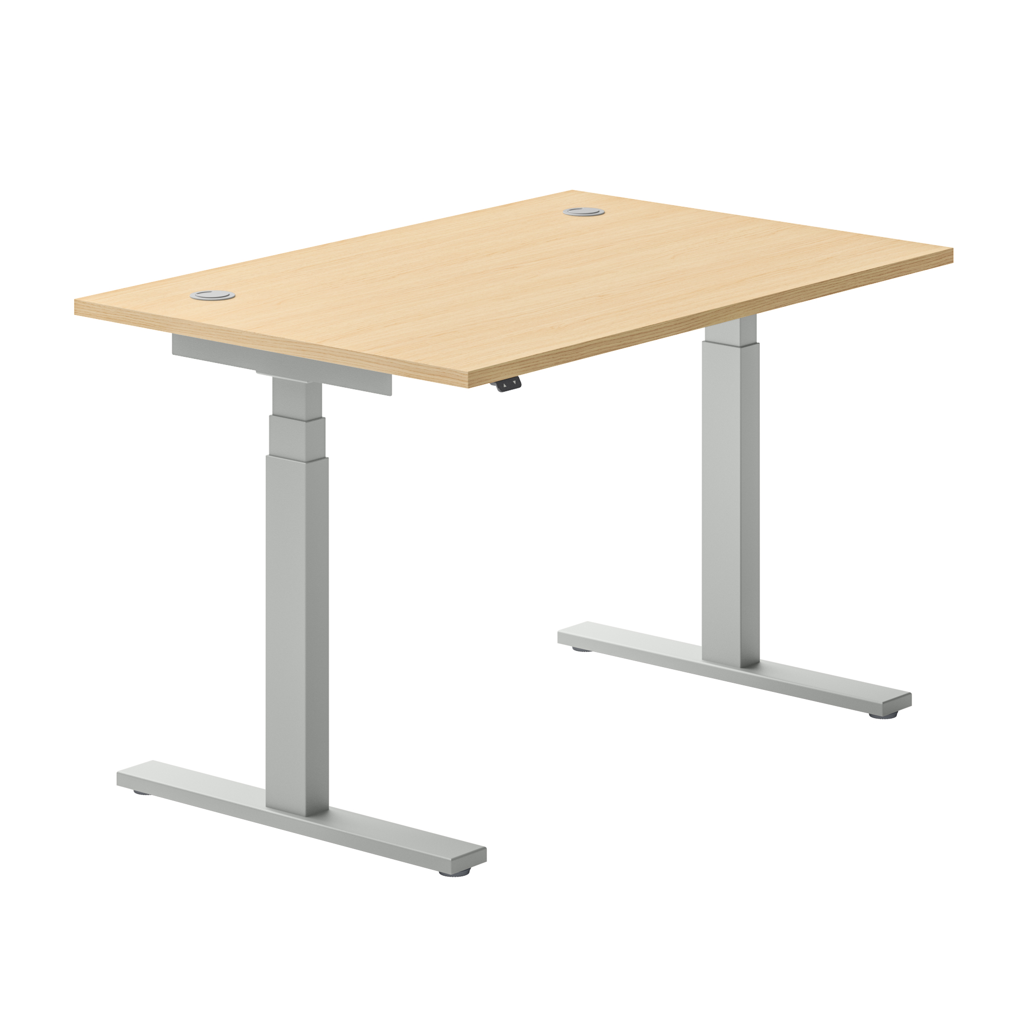 Bureau droit Ergo Up - l. 120 x pr. 80 cm - avec 2 obturateurs - réglage en hauteur électrique