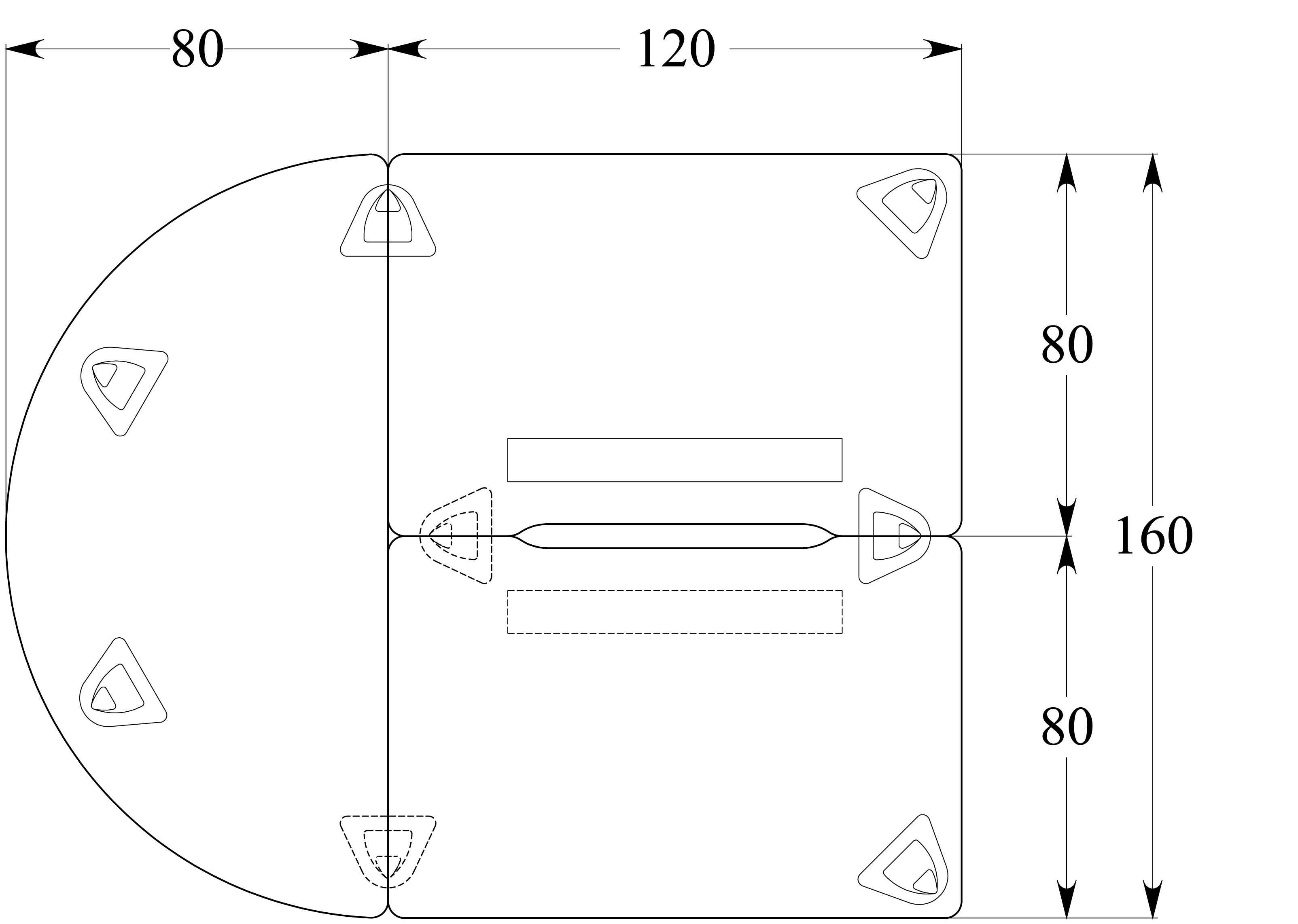 Ensemble 2 bureaux droits Evidence - l. 120 x pr. 80 cm + convivialité demi-lune latérale