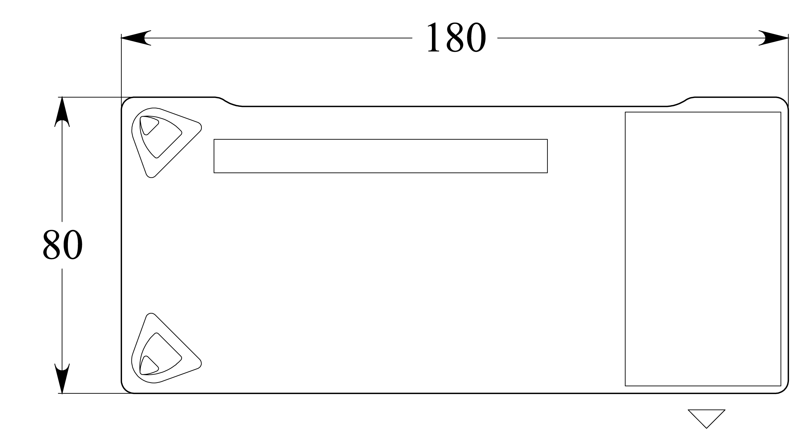 Bureau droit Evidence - l. 180 x pr. 80 cm + caisson porteur