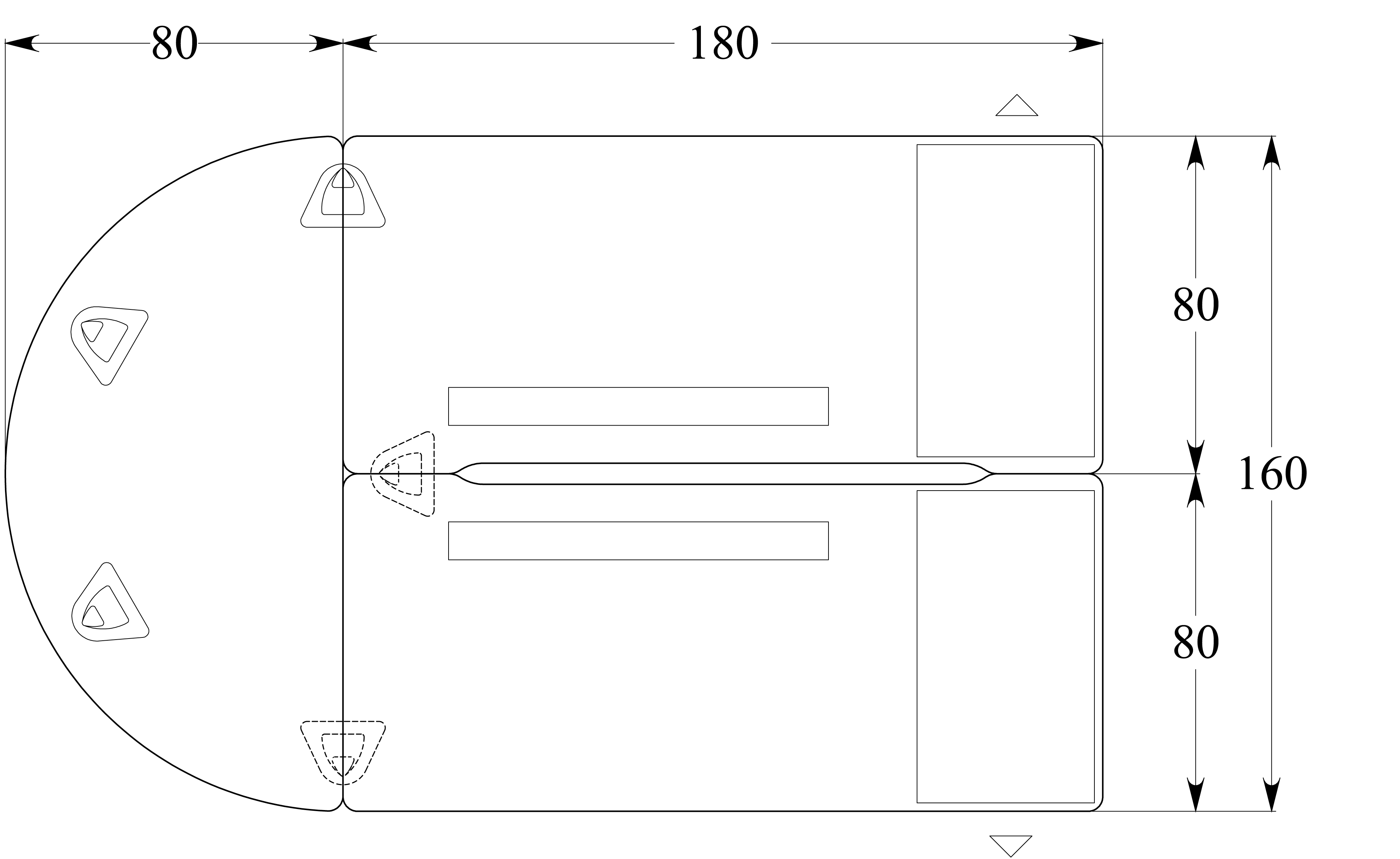 Ensemble 2 bureaux droits Evidence - l. 180 x pr. 80 cm + 2 caissons porteurs face à face + convivialité demi-lune
