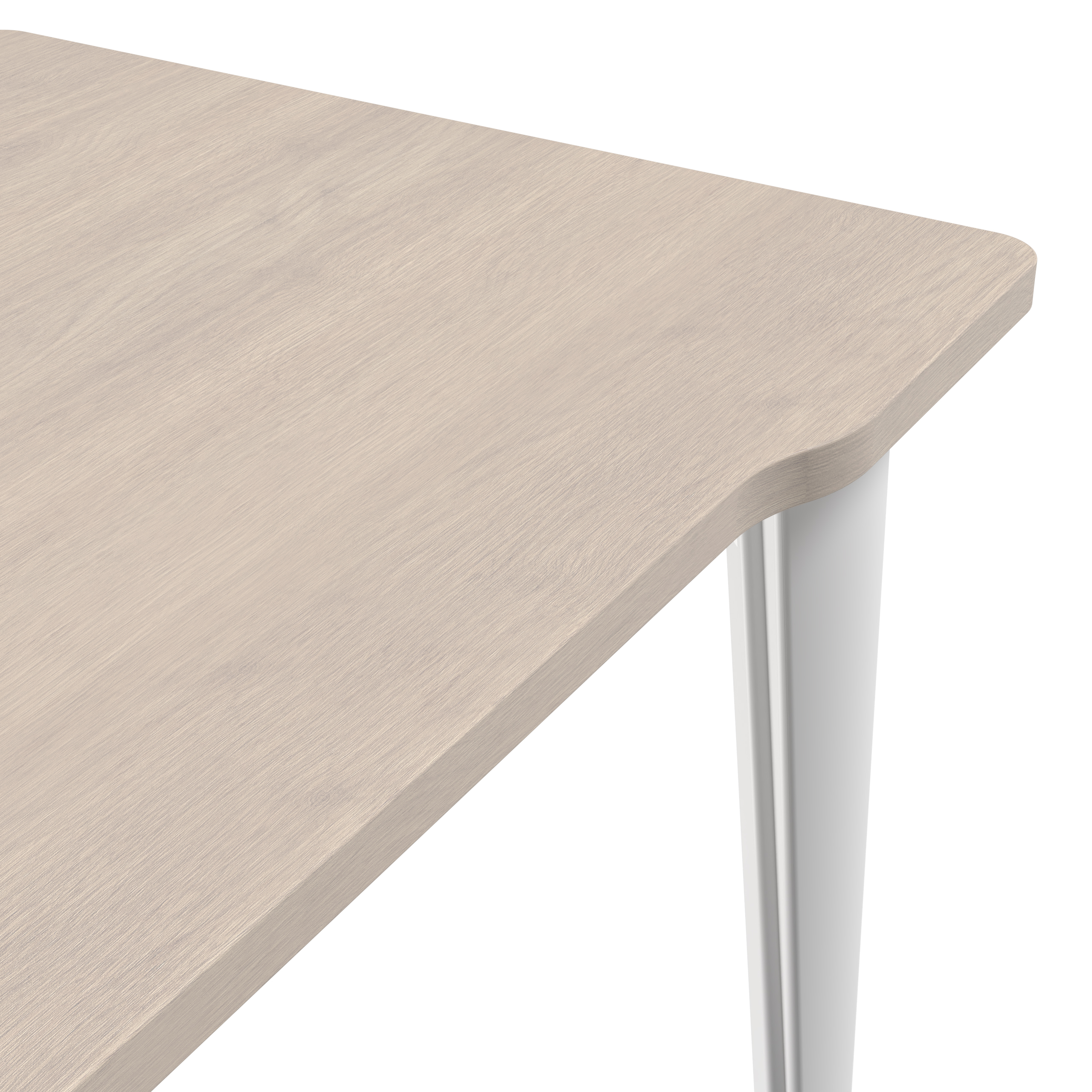 Bureau compact 90° asymétrique Evidence - l. 160 x l. 120 x pr. 80-60 cm + caisson hauteur bureau sur retour