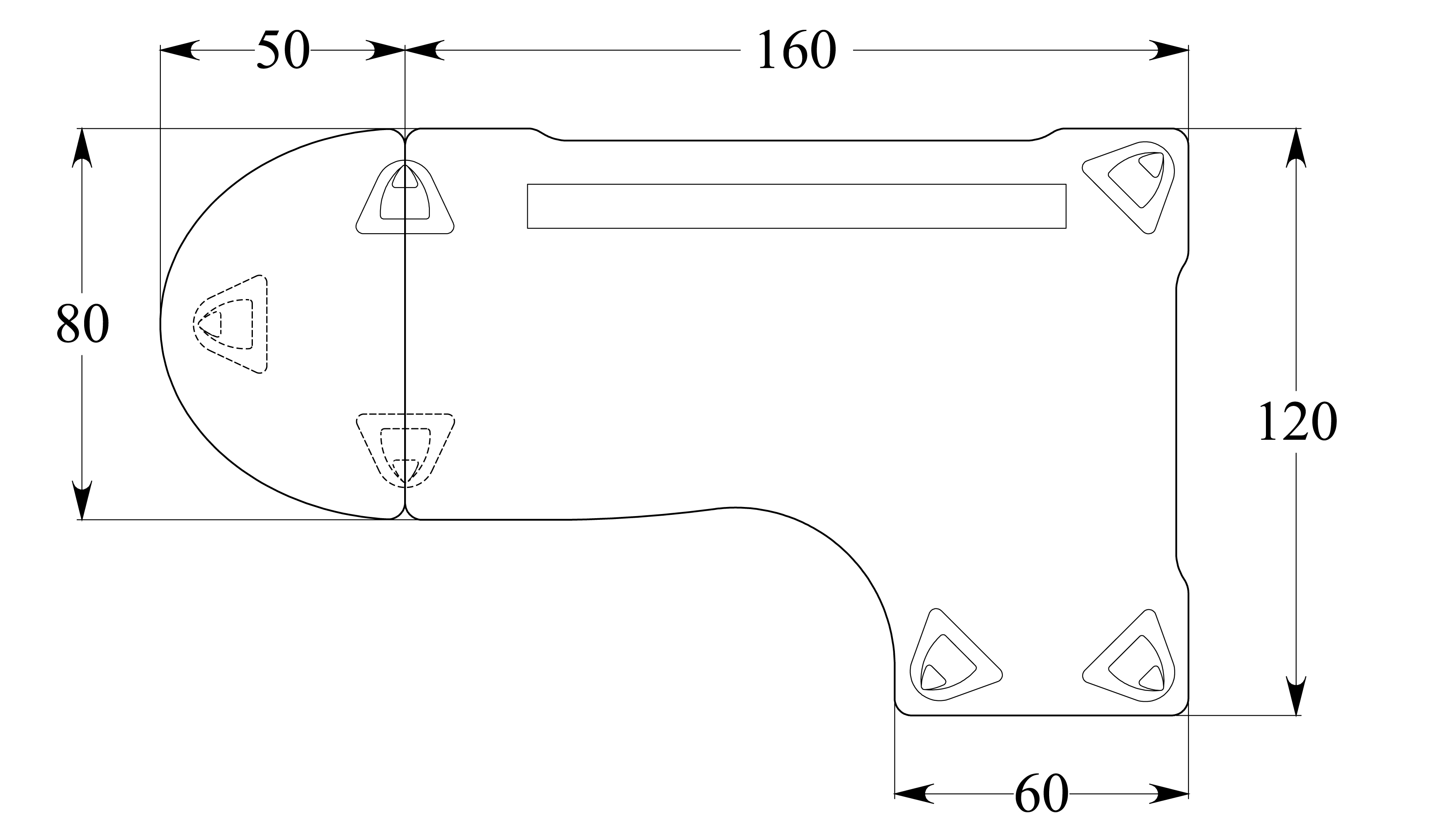 Bureau compact 90° asymétrique Evidence - l. 160 x l. 120 x pr. 80-60 cm + convivialité demi-lune latérale