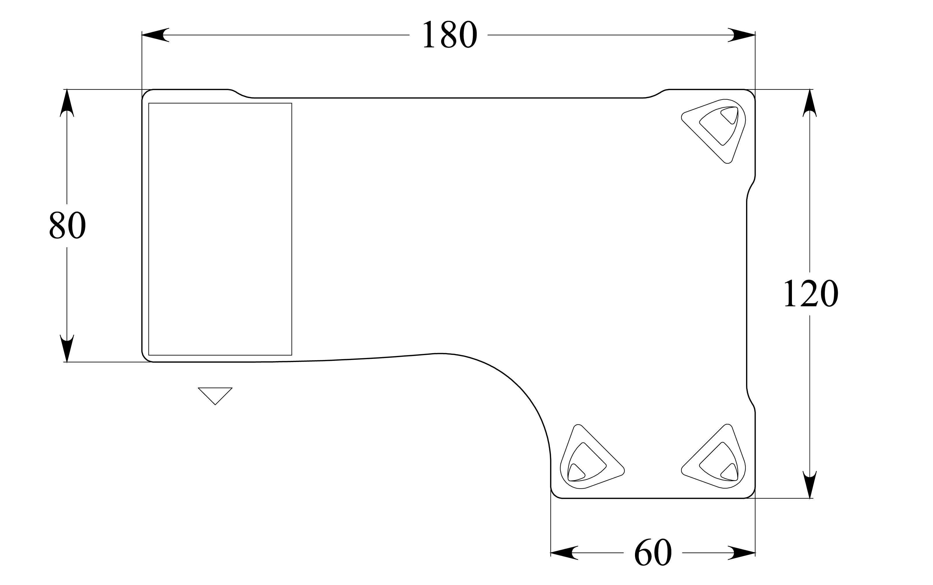 Bureau compact 90° asymétrique Evidence - l. 180 x l. 120 x pr. 80-60 cm + caisson porteur