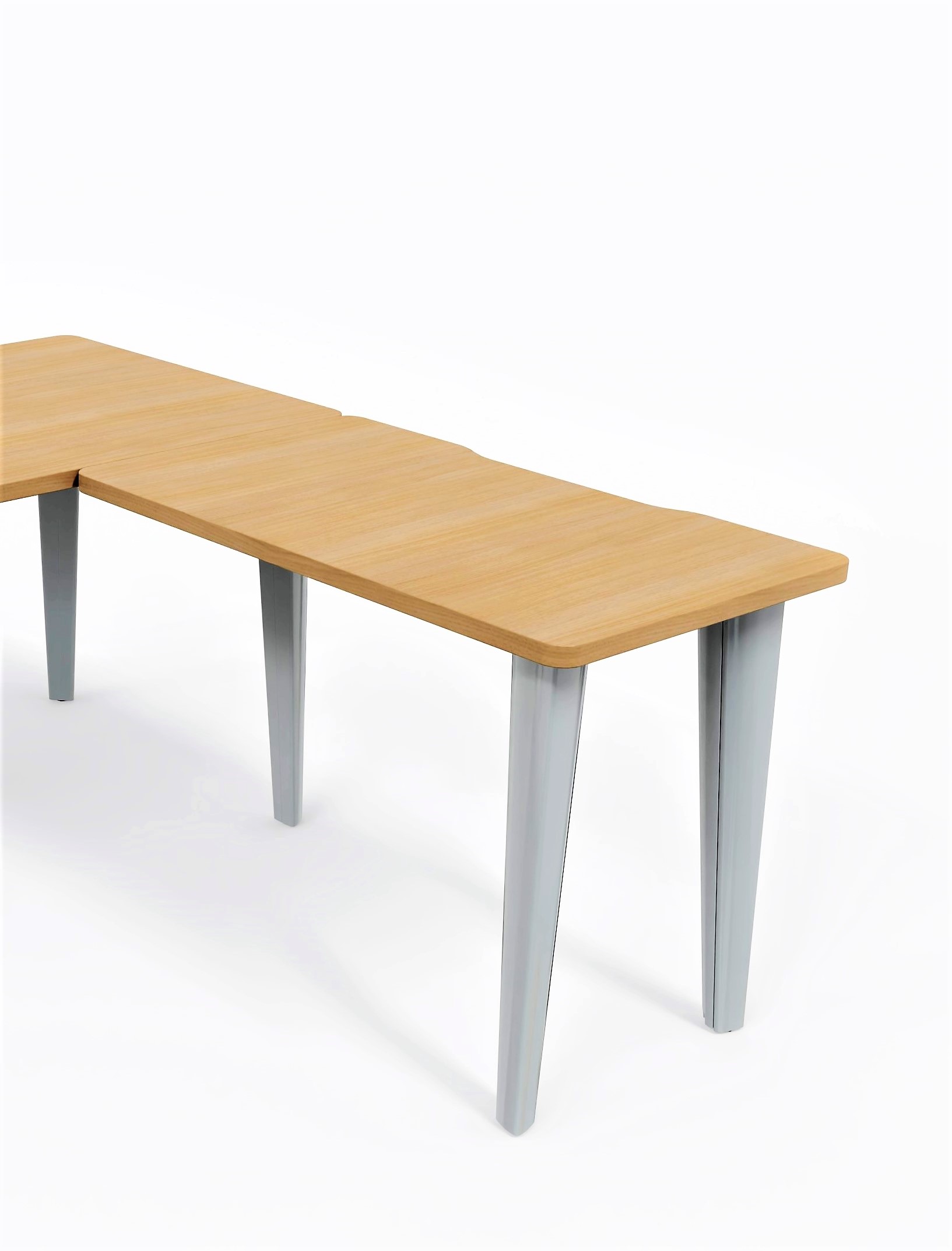 Retour pour bureau droit Evidence - l. 100 x pr. 60 cm - 2 pieds métalliques et 1 platine