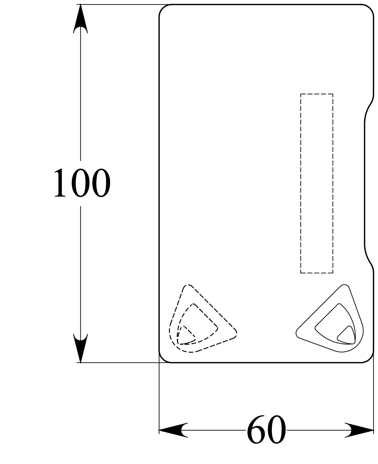 Retour pour bureau droit Evidence - l. 100 x pr. 60 cm - 2 pieds métalliques et 1 platine