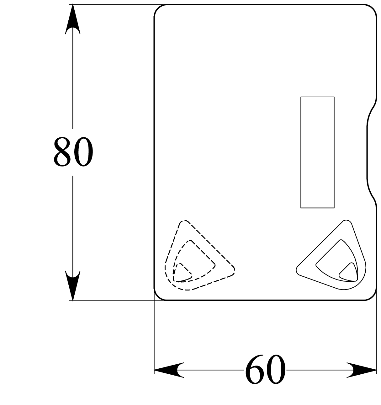 Retour pour bureau droit Evidence - l. 80 x pr. 60 cm - 2 pieds métalliques et 1 platine