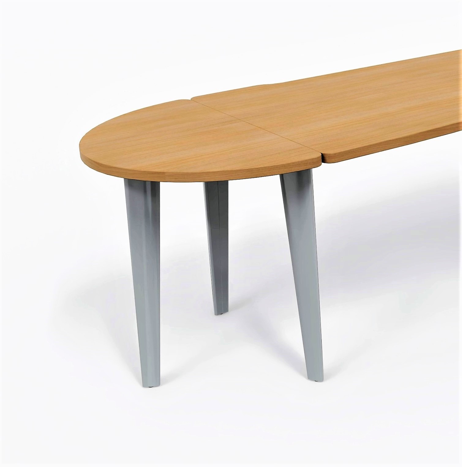 Convivialité demi-lune Evidence - l. 80 x pr. 50 cm - 1 pied métallique