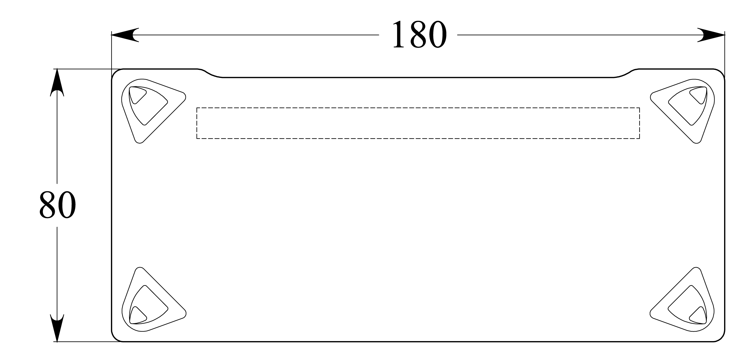 Bureau droit Evidence - l. 180 x pr. 80 cm - piétement réglable en hauteur