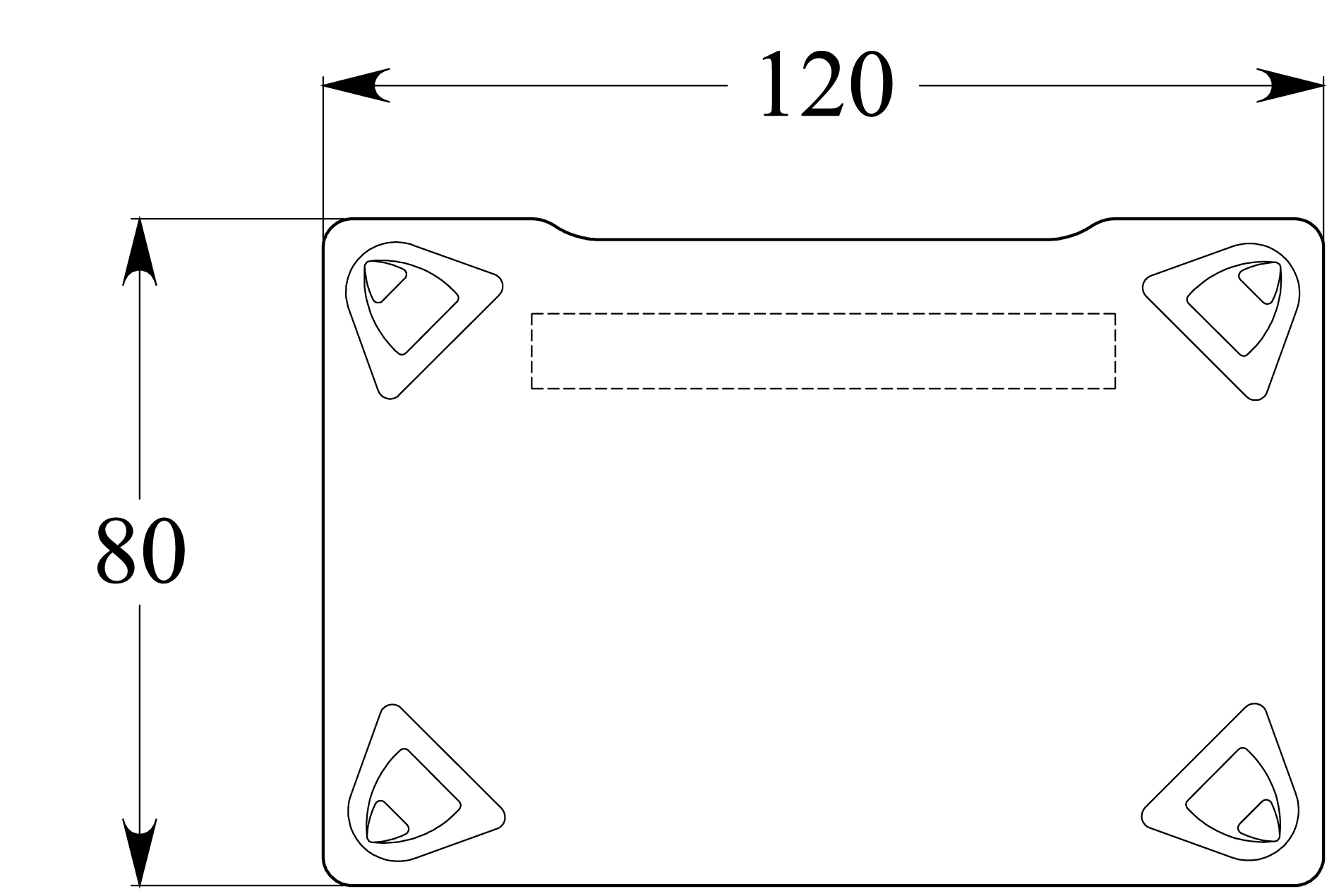 Bureau droit Evidence - l. 120 x pr. 80 cm - piétement réglable en hauteur