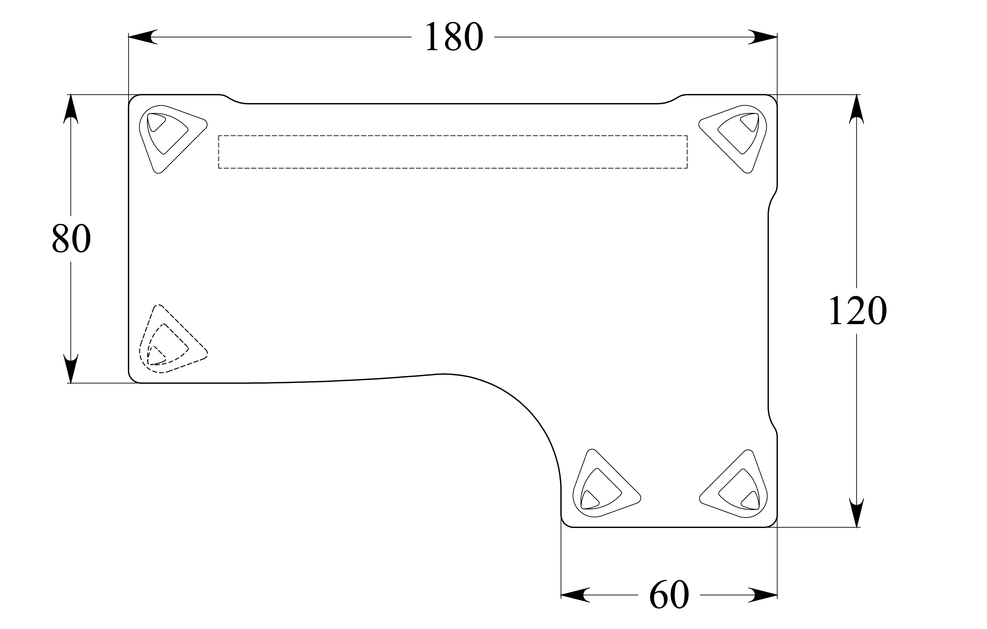 Bureau compact 90° asymétrique Evidence - l. 180 x l. 120 x pr. 80-60 cm - piétement réglable en hauteur
