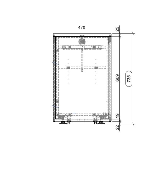 Caisson hauteur bureau mélaminé Evidence - 1 tiroir