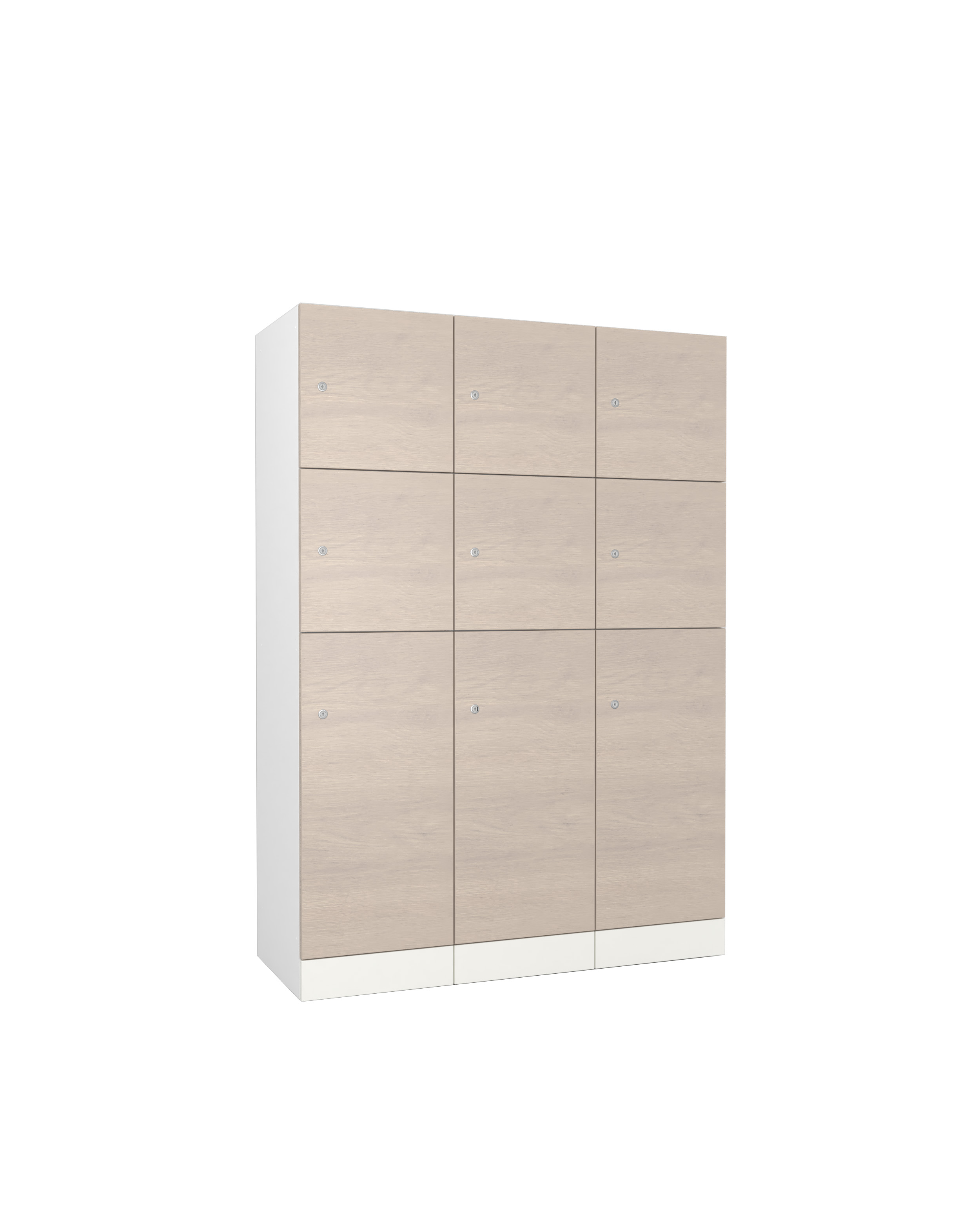 Meuble de rangement mélaminé Evidence - 9 casiers - fermeture à clé - clé passe partout non fournie