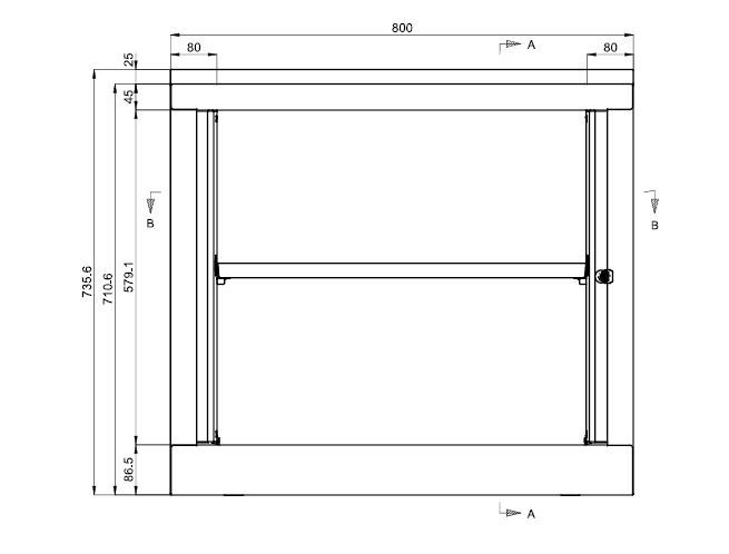 Armoire hauteur bureau métallique Evidence - l. 80 cm - 1 tablette - unicolore - fermeture rideaux - délai court