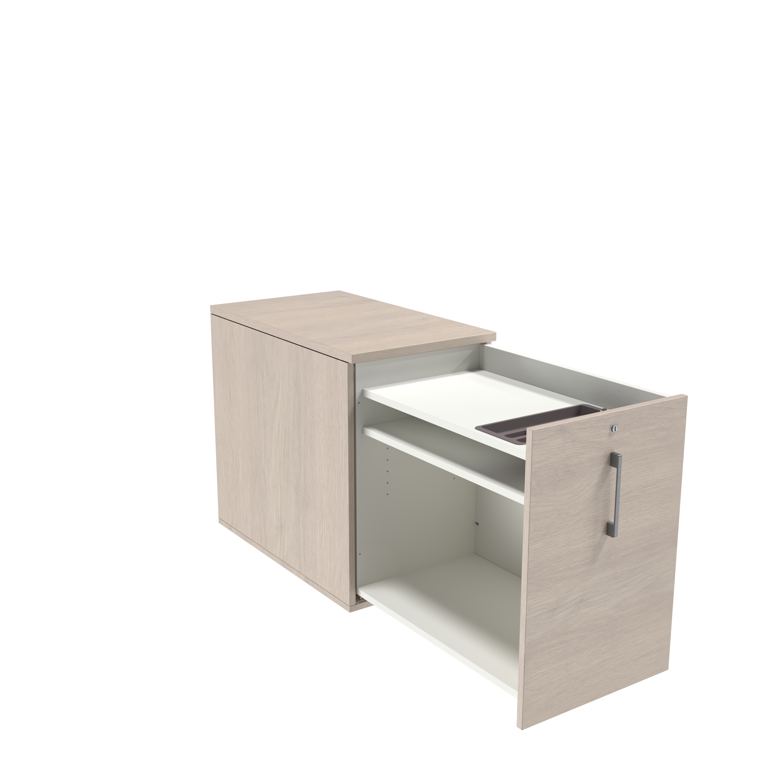 Caisson hauteur bureau mélaminé Evidence - 1 tiroir délai court