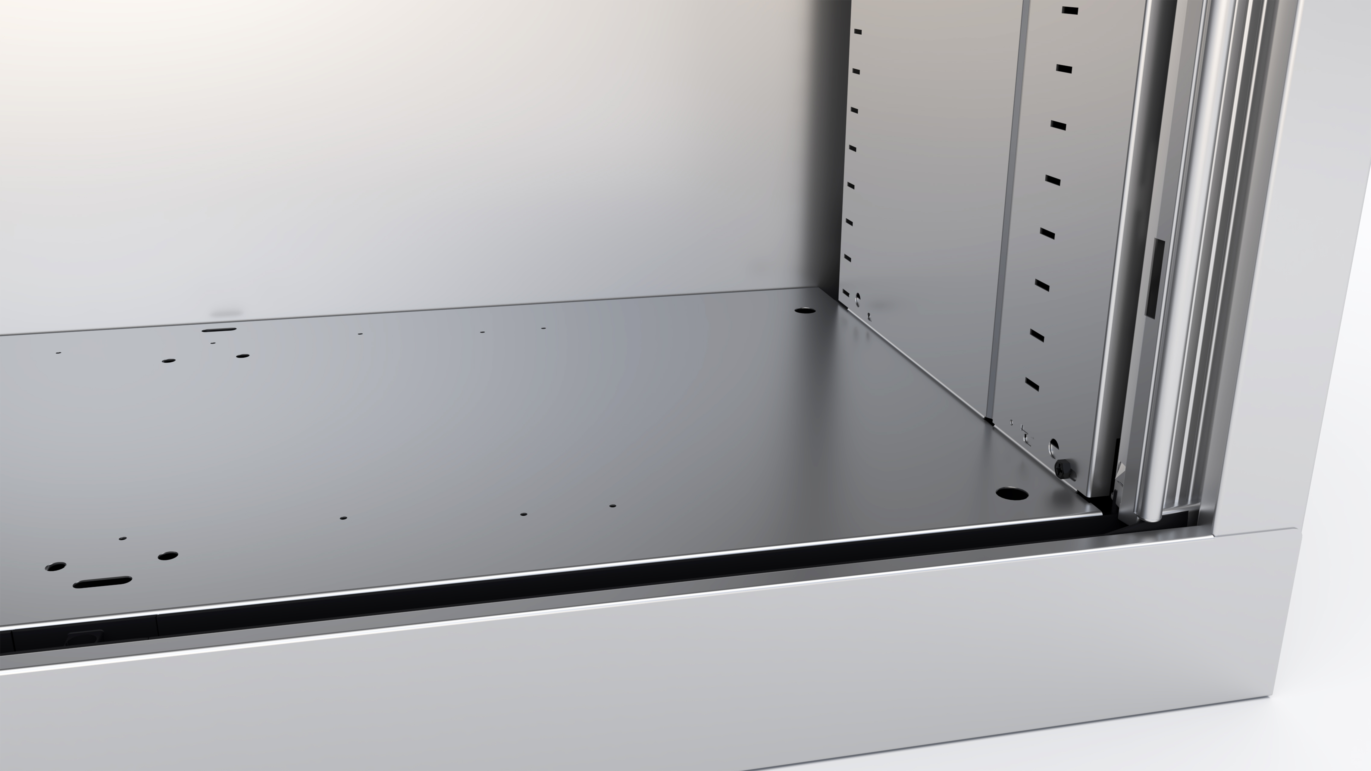 Armoire métallique Etic - h. 198 x l. 120 cm - 1/2 penderie décor bois - fermeture rideaux 1 tablette porte-cintre et