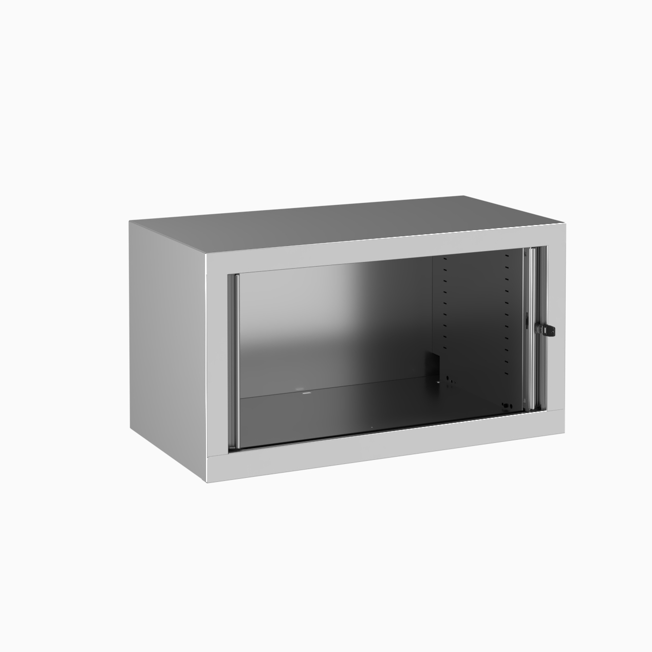 Rehausse métallique Etic - h. 44 x l. 80 cm - décor bois - fermeture rideaux