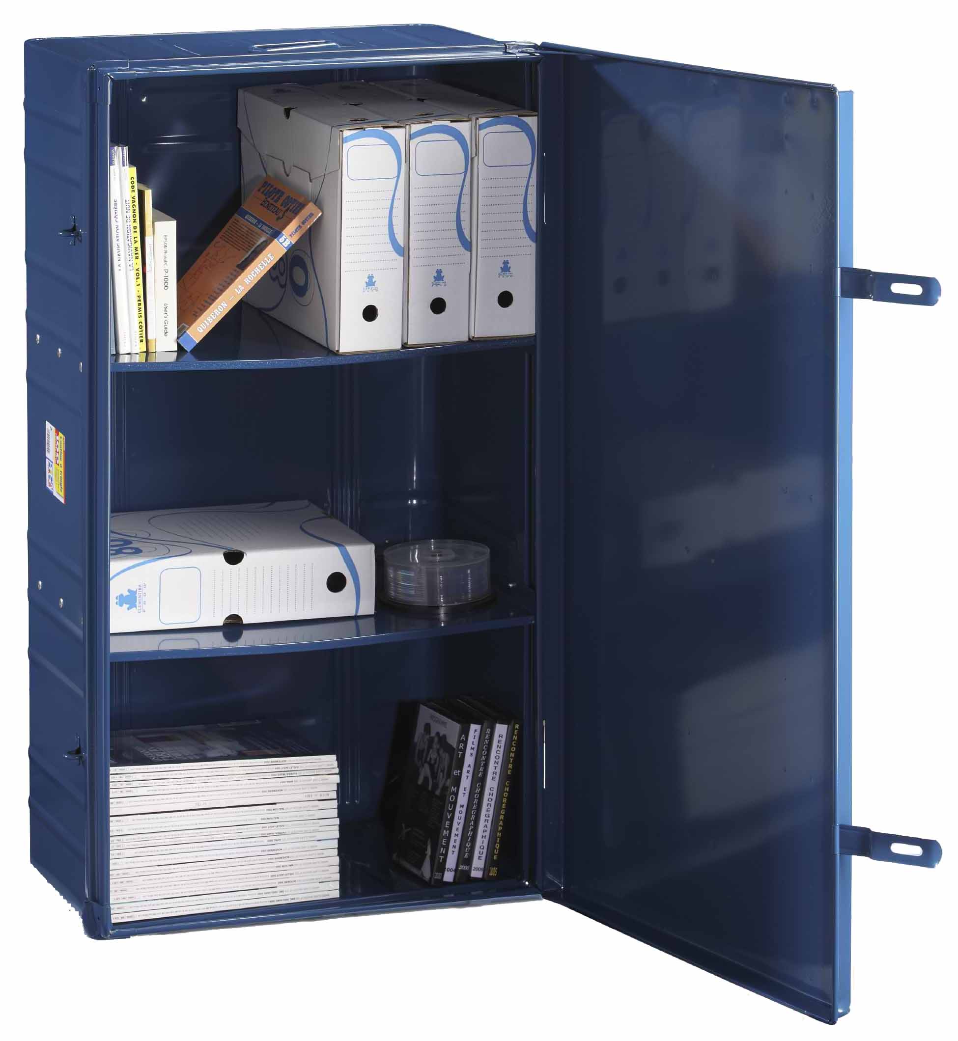 Cantine d'archivage en acier - 100 cm / 175l - avec 2 étagères