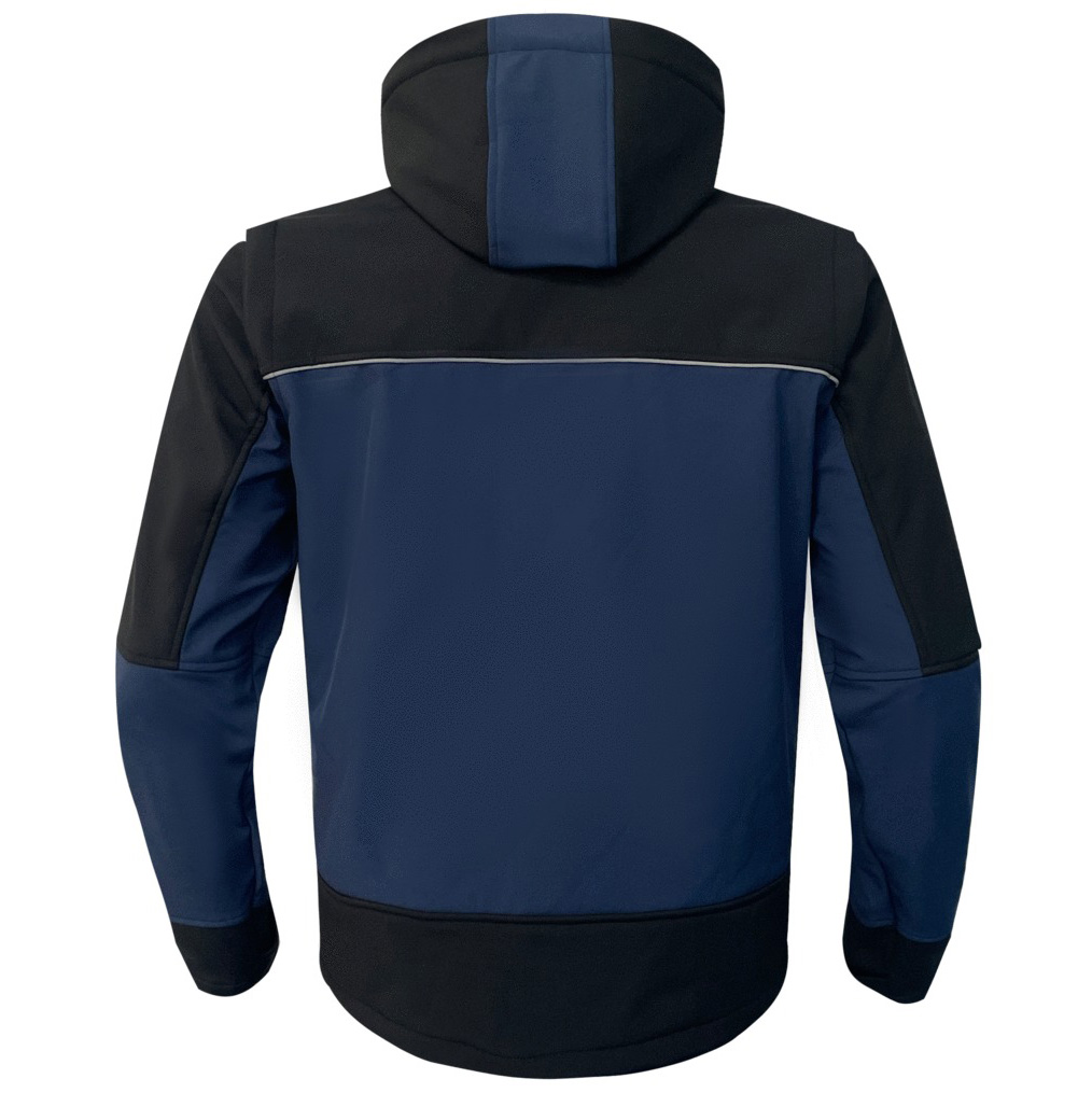 Softshell annecy recyclé - Sécuritop - manches amovibles - marine/noir - taille 4XL