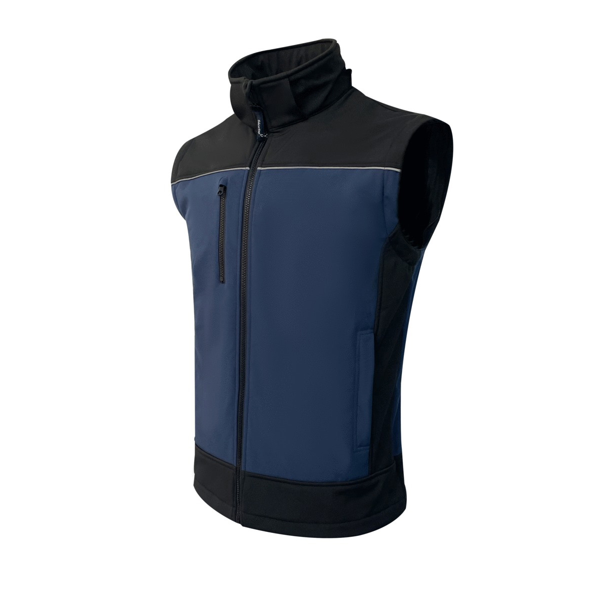 Softshell annecy recyclé - Sécuritop - manches amovibles - marine/noir - taille 4XL
