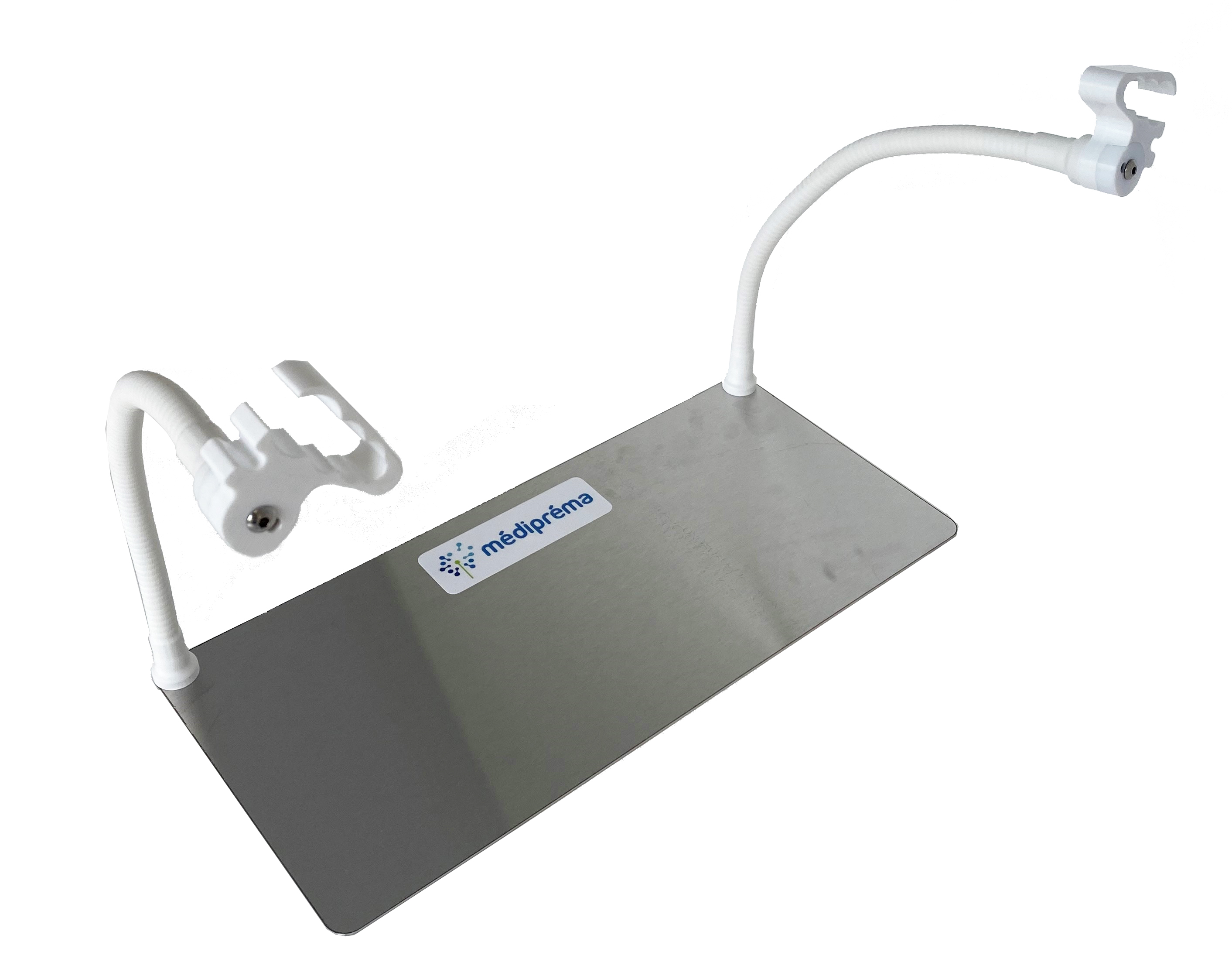 Bras support tuyaux respirateur sur plaque amovible