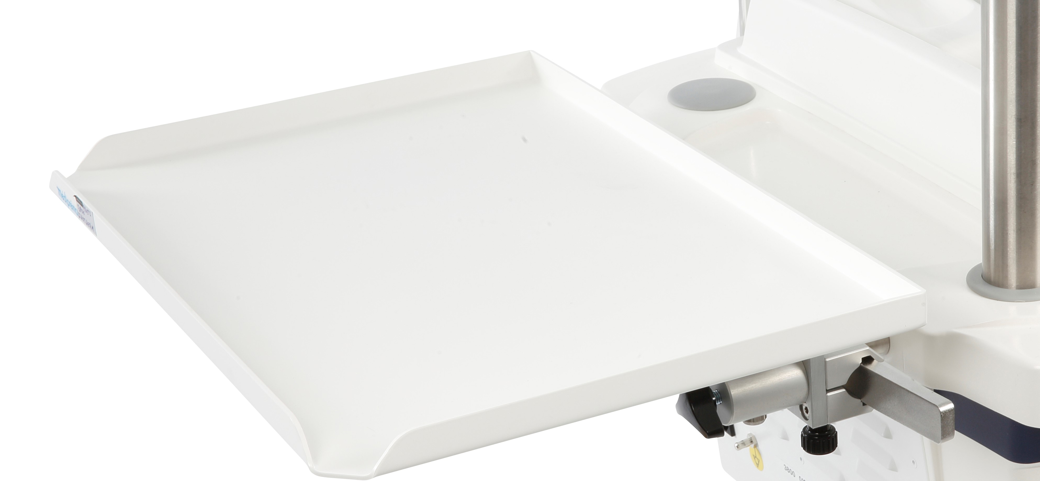 Plateau porte-appareil pivotant avec étau pour rail horizontal pour incubateur fermé Satis et Satis+