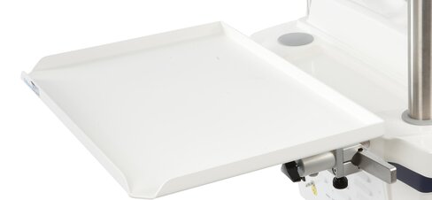 Plateau porte-appareil pivotant avec étau pour rail horizontal pour incubateur fermé Satis et Satis+