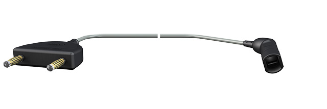 Câble bipolaire 2-Pin 22 mm - l. 45 m- pour pincettes AESCULAP - fiche coudée